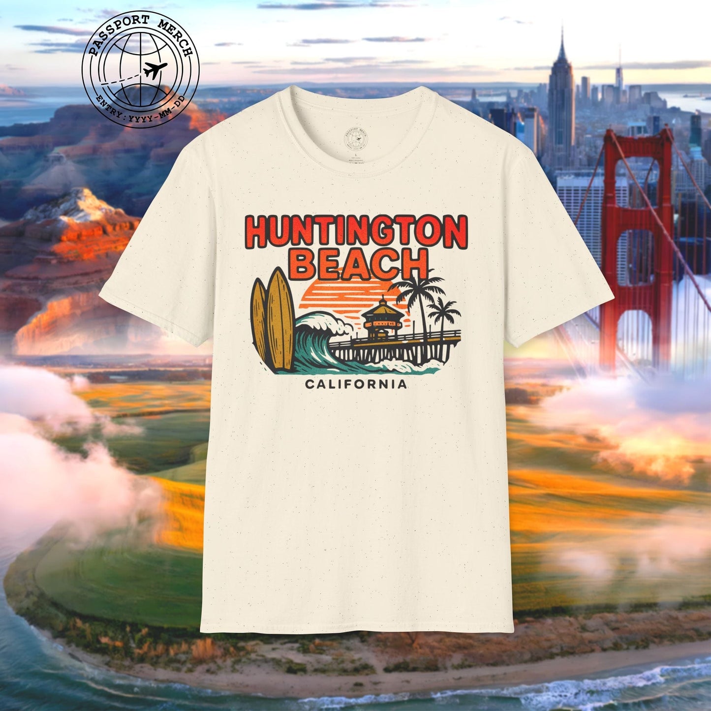 Huntington Beach, California - 80's Vintage T-Shirt