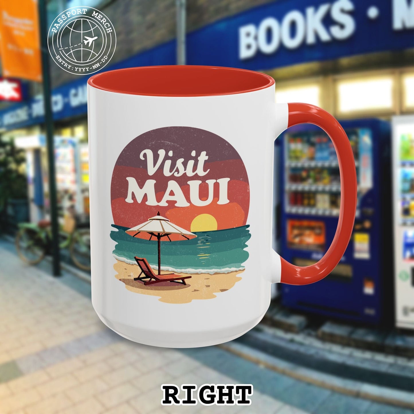 Retro Visit Maui Hawaii 15oz Mug