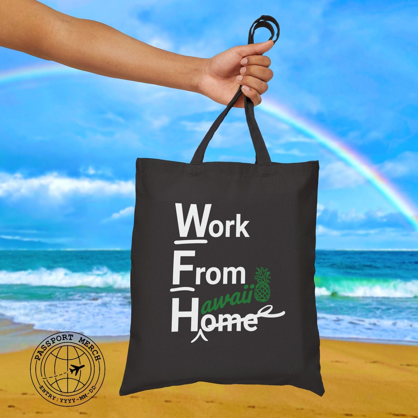 WFH, Work From Hawaii Tote Bag