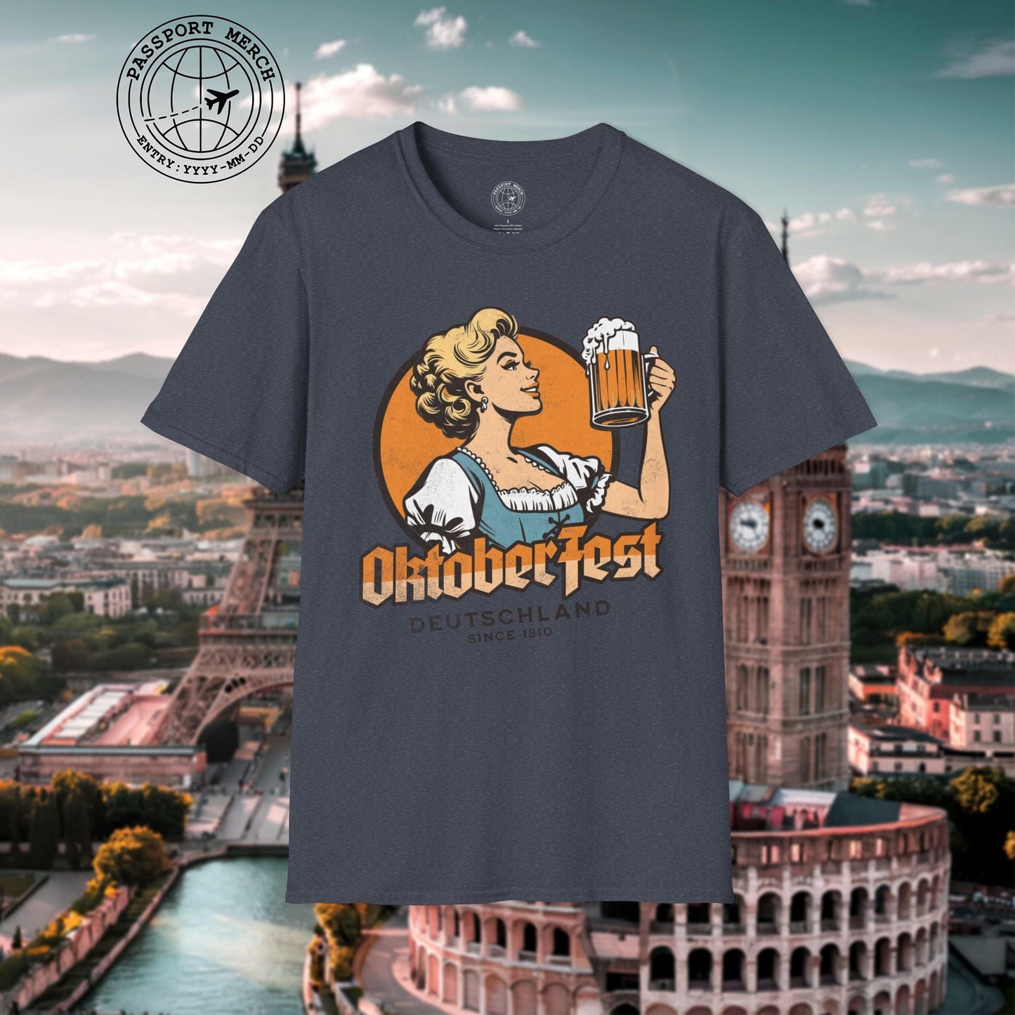 Vintage Oktoberfest Beer Maiden, Germany T-Shirt