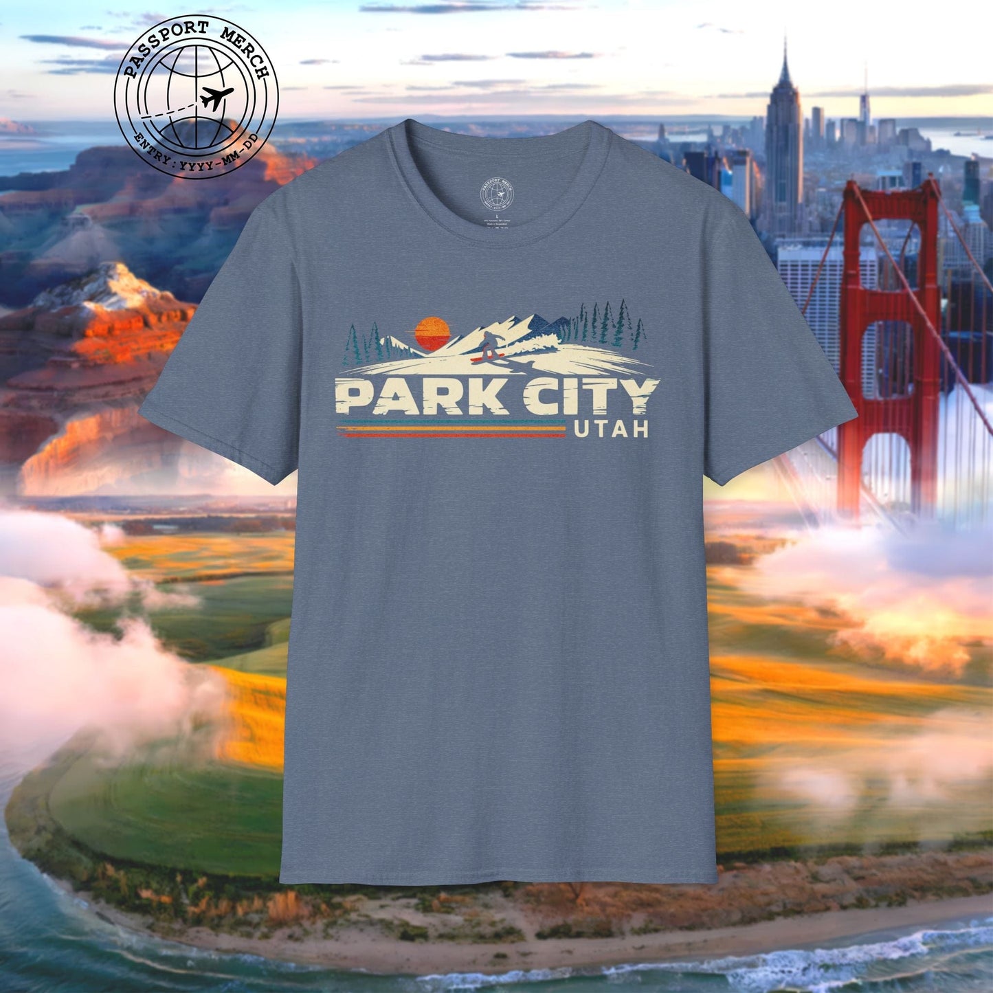 Park City Utah - Vibrant Ski Retro T-Shirt