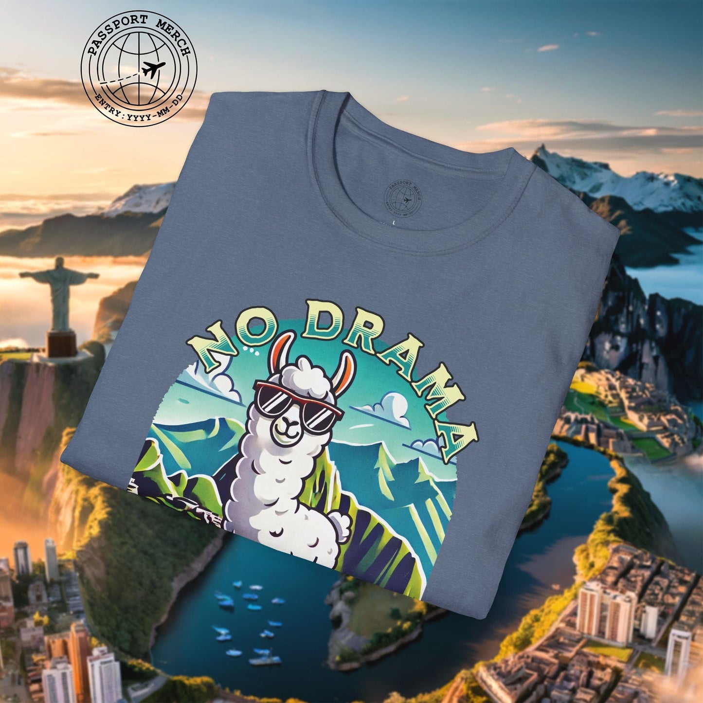 No Drama Just Llama Machu Picchu Peru T-Shirt
