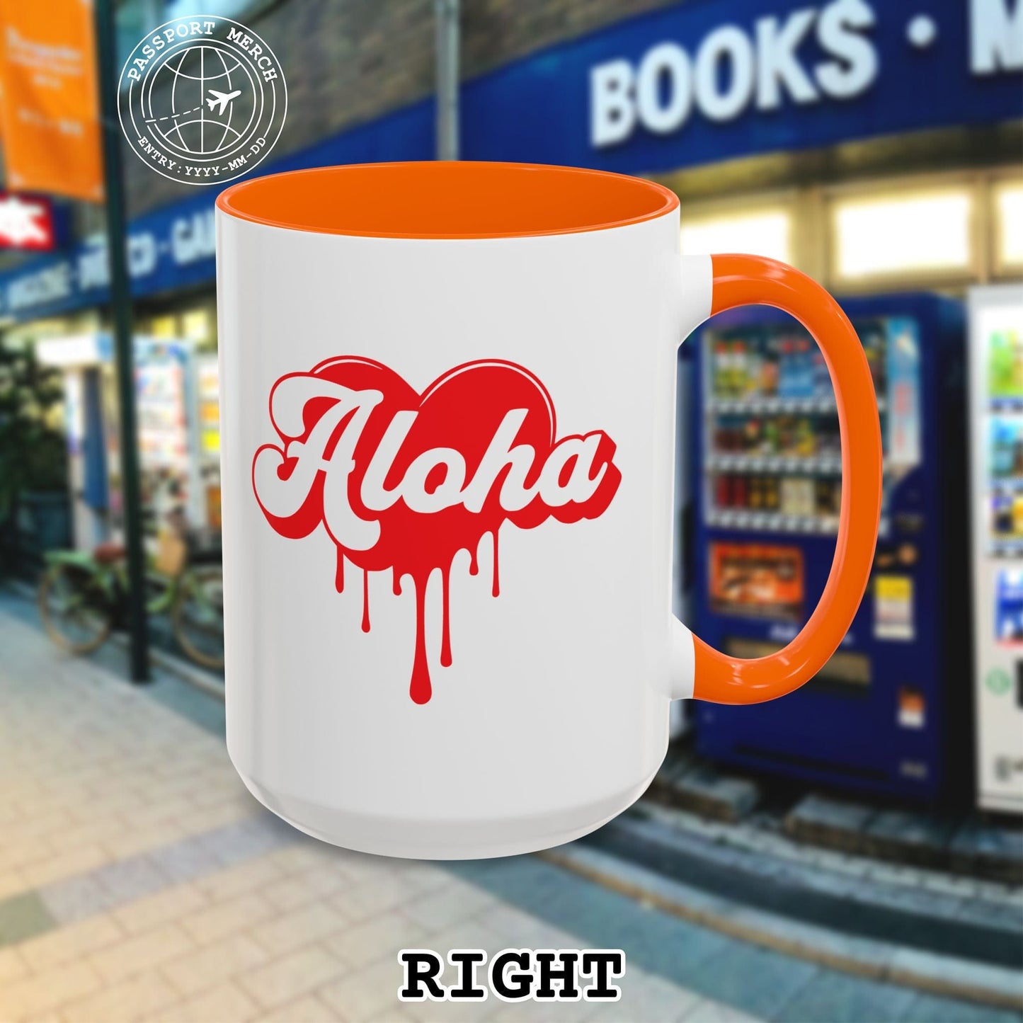 Aloha Melting Heart, Hawaii 15oz Mug
