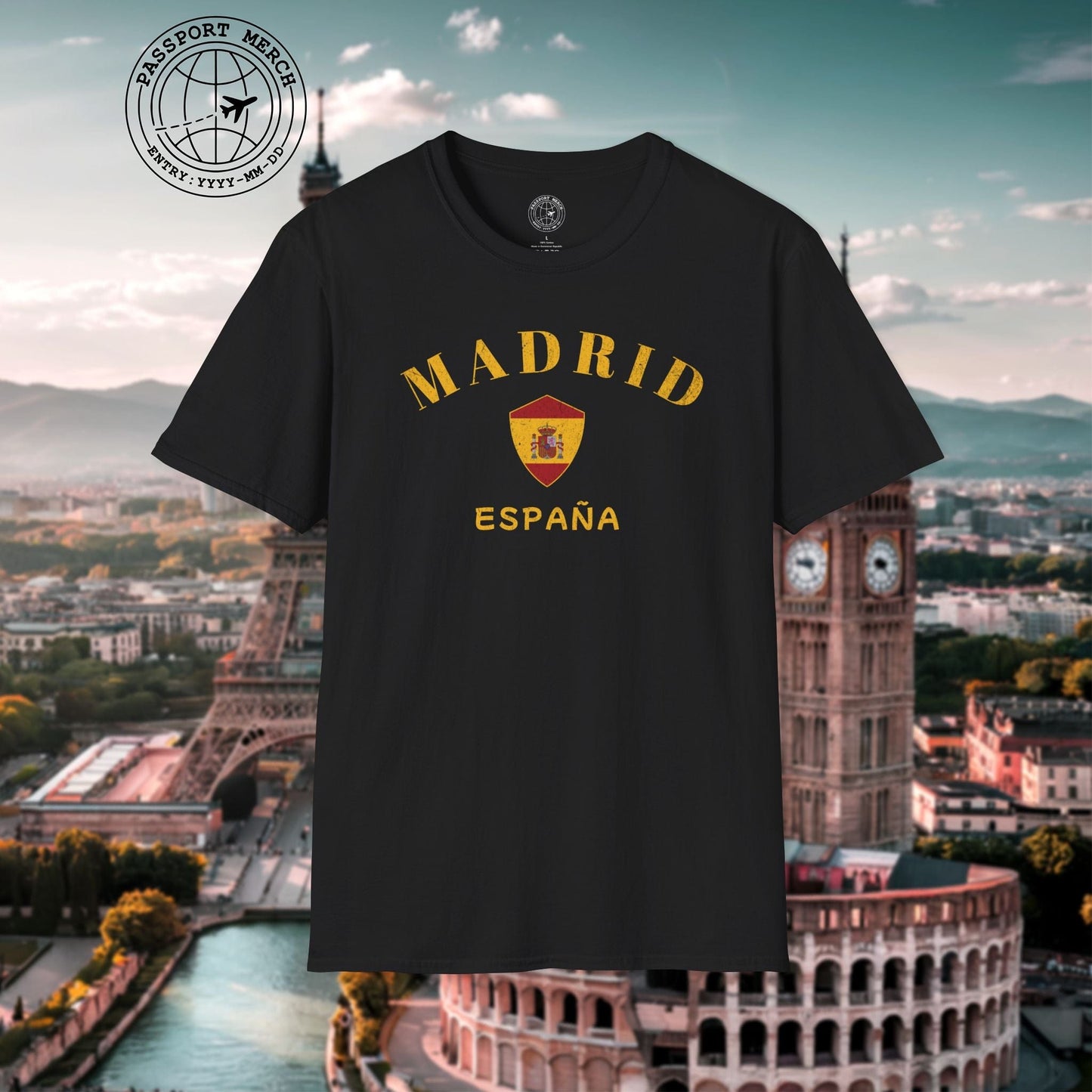 Madrid with Coat of Arms Spain T-Shirt