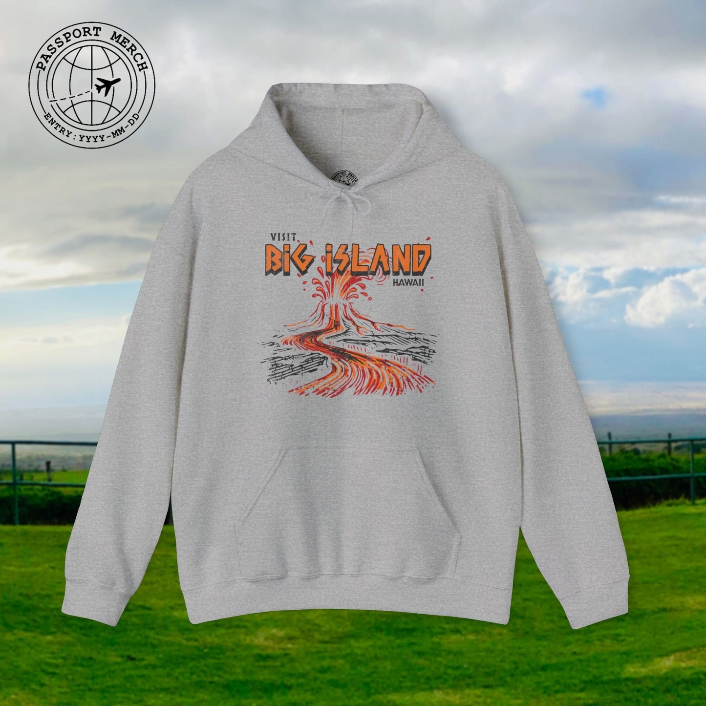Vintage Visit Big Island, Hawaii Hoodie