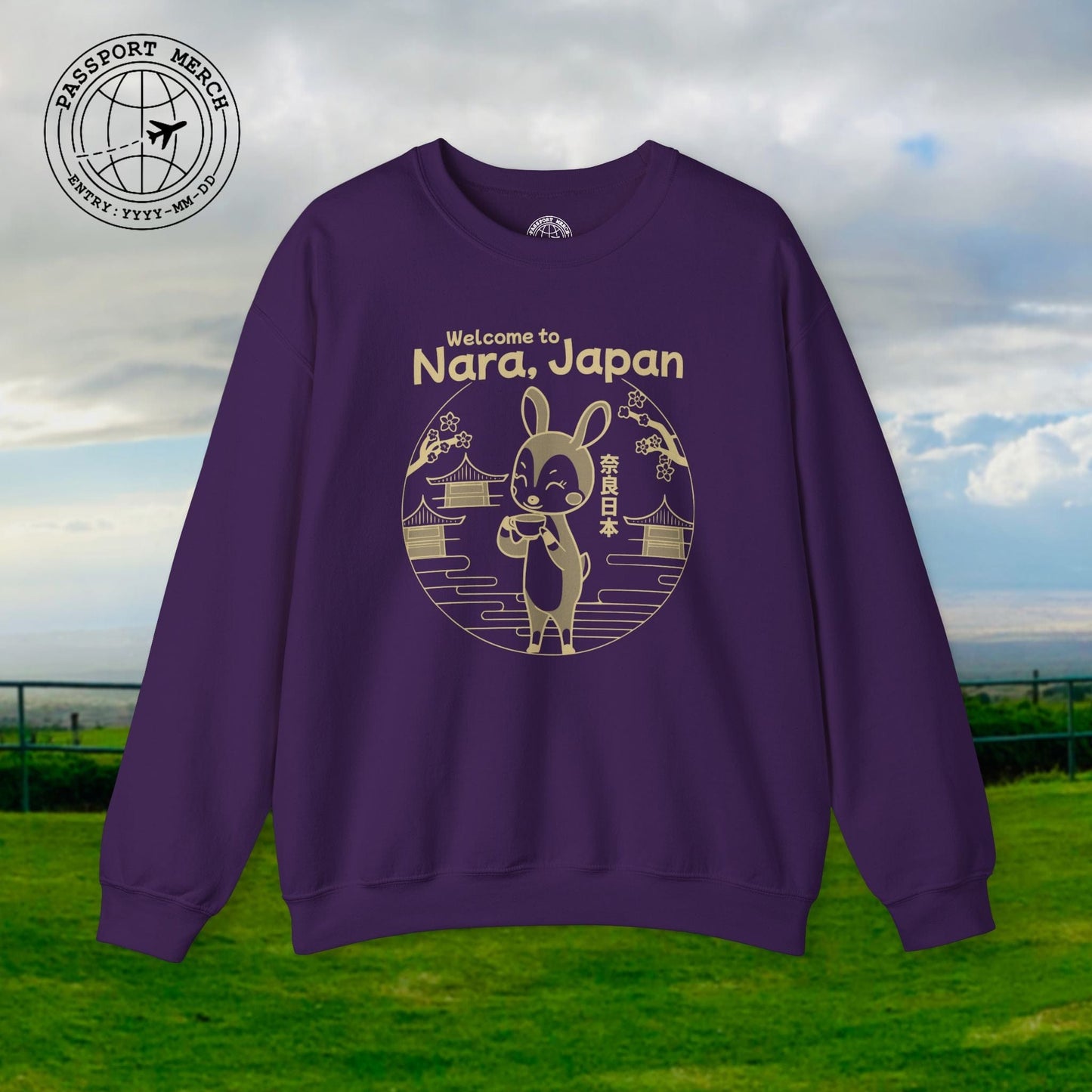 Welcome to Nara, Japan Crewneck