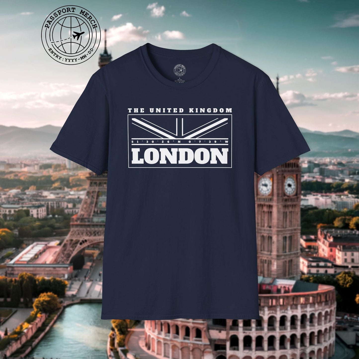 GPS Flag London England, UK T-Shirt