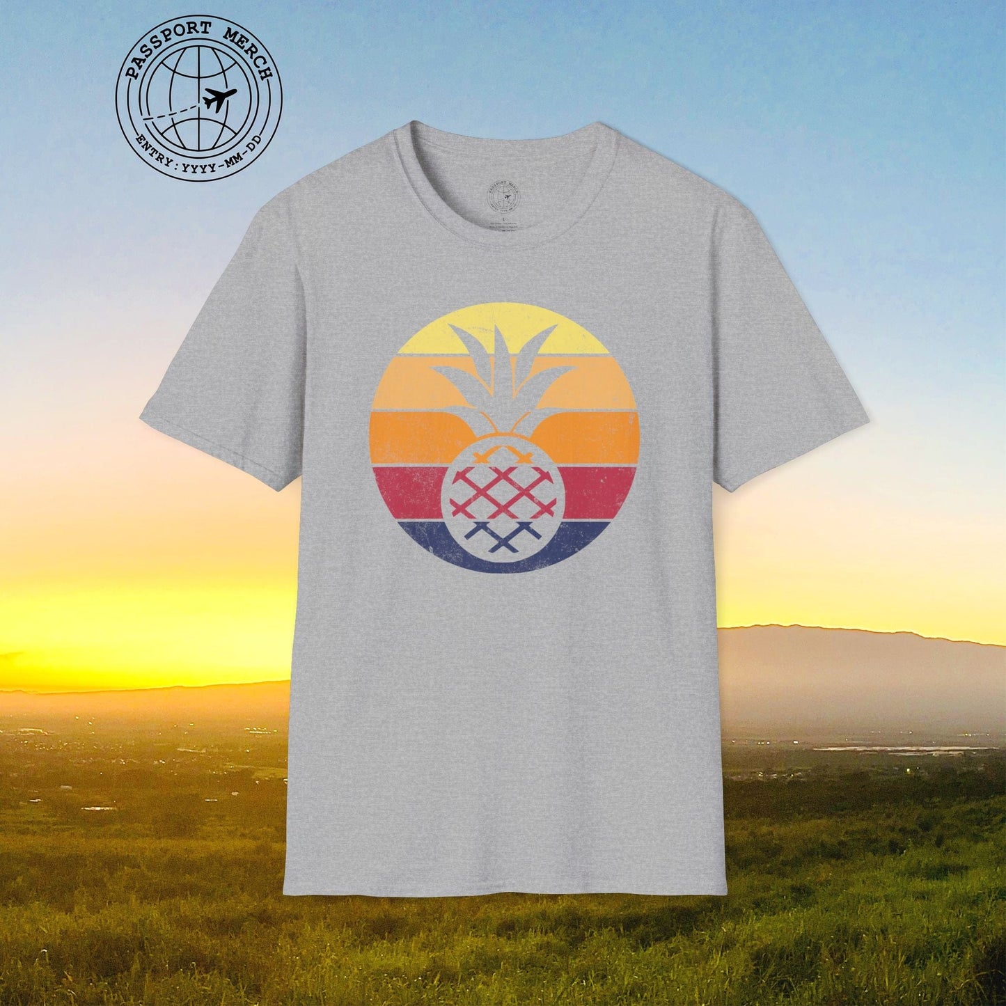 Retro Sun Hawaiian Pineapple T-Shirt