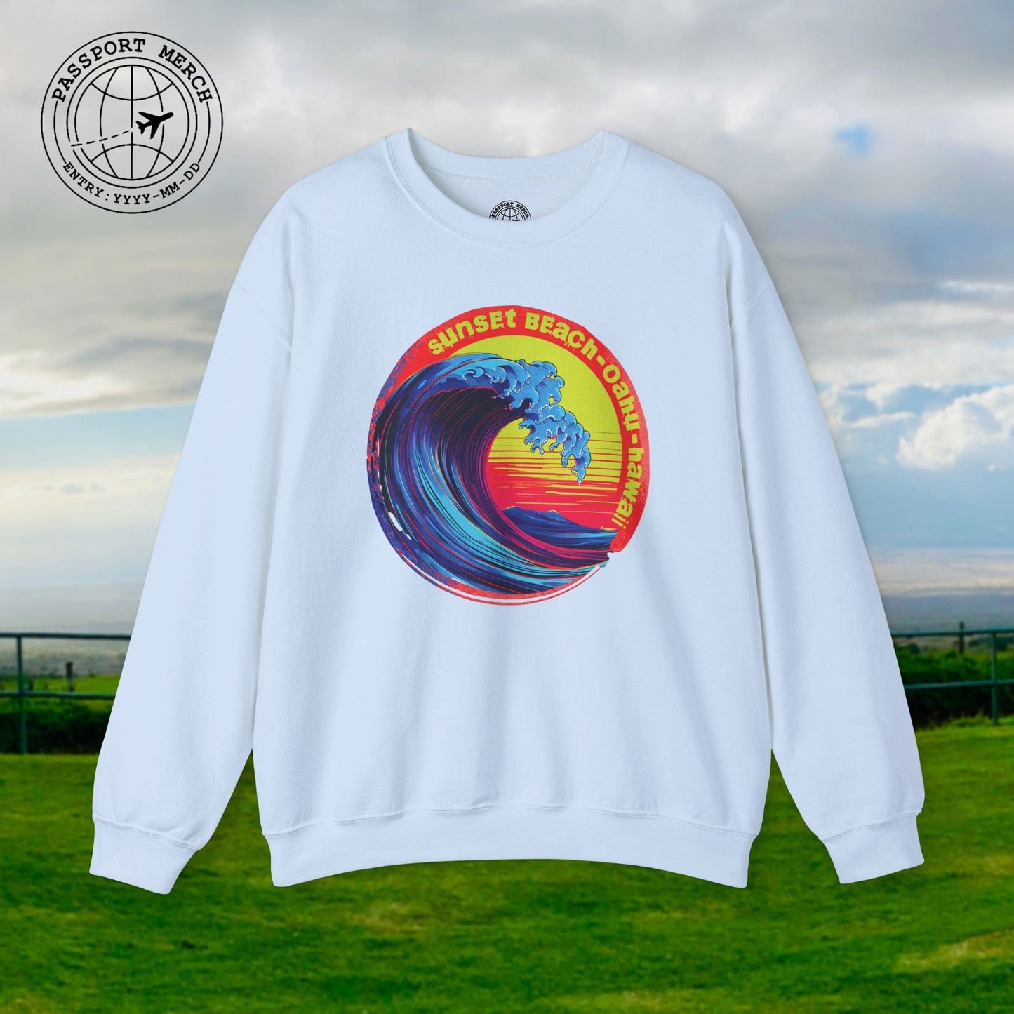Sunset Beach Oahu, Hawaii Crewneck