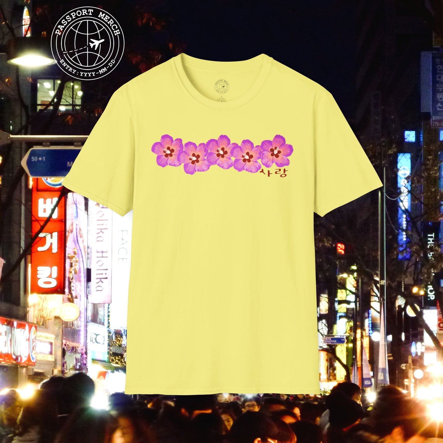 Five Pink Mugunghwa, Korea T-Shirt