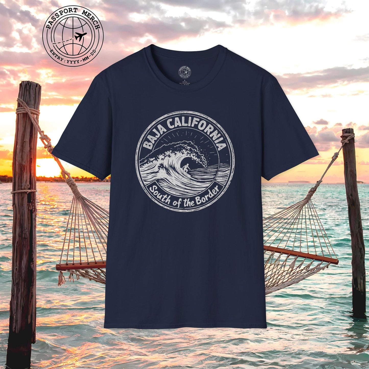 Surf South of the Border, Baja California, Mexico T-Shirt