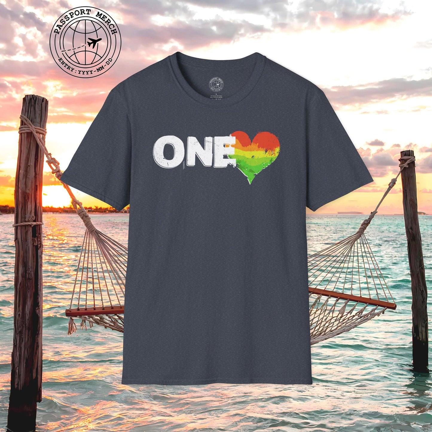 One Heart, Jamaican Reggae T-Shirt