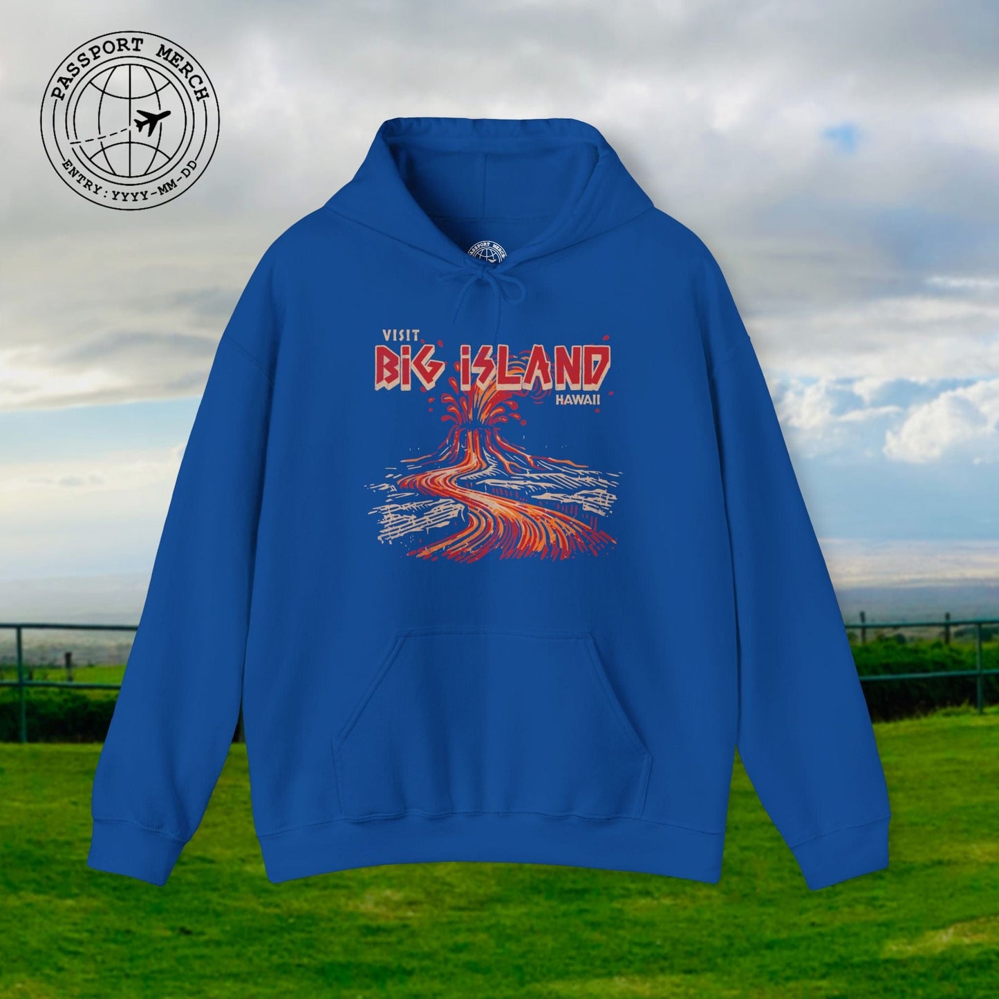 Vintage Visit Big Island, Hawaii Hoodie