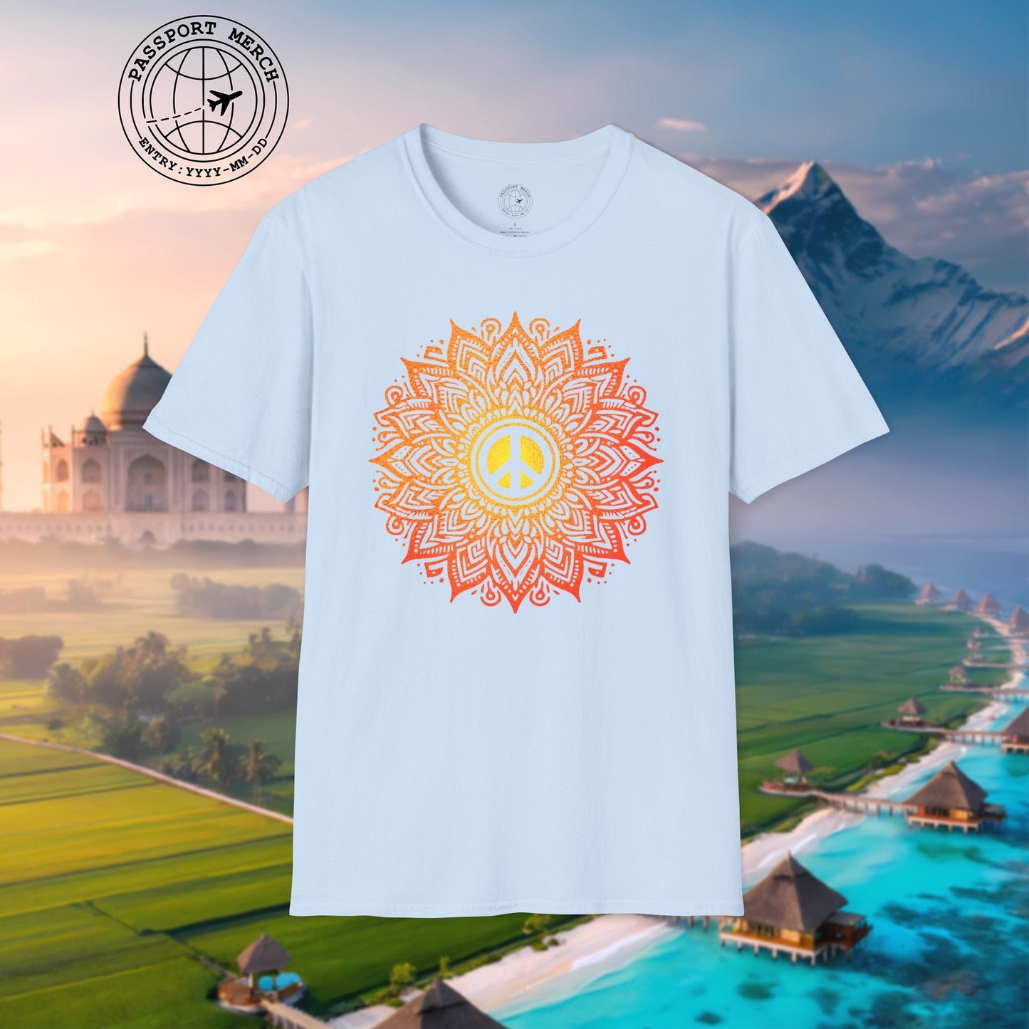 Peace Mandala India T-Shirt