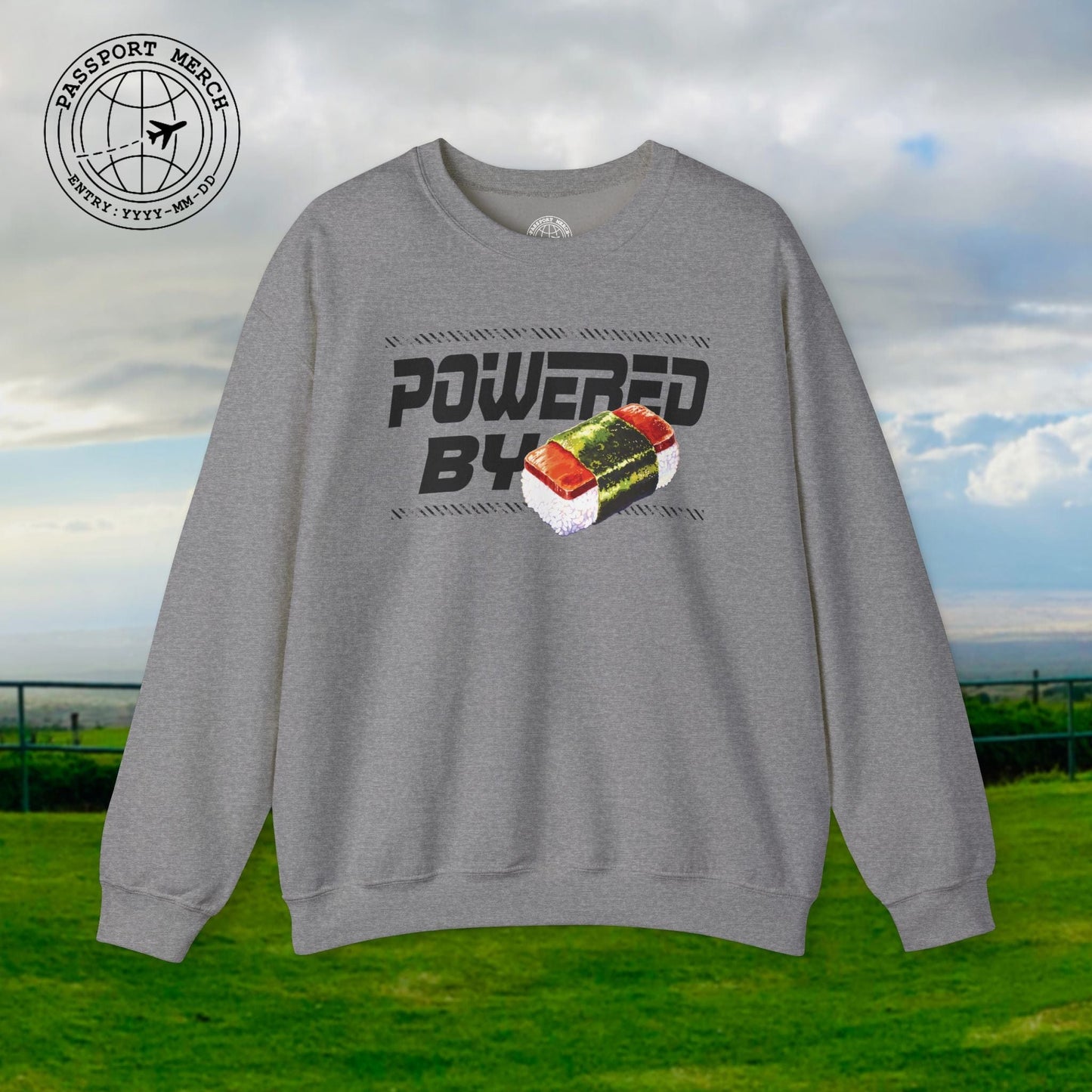 Powered By Musubi, Hawaii Crewneck