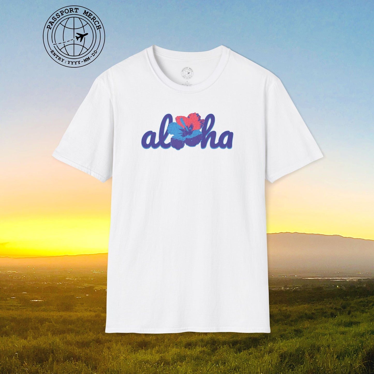 Purple Aloha Hibiscus, Hawaii T-Shirt