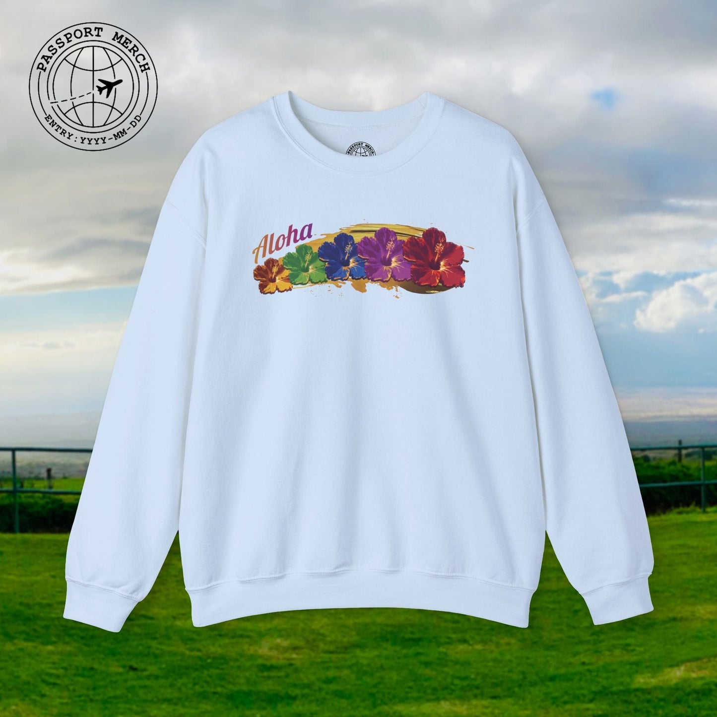Pop Art Hibiscus, Hawaii Crewneck