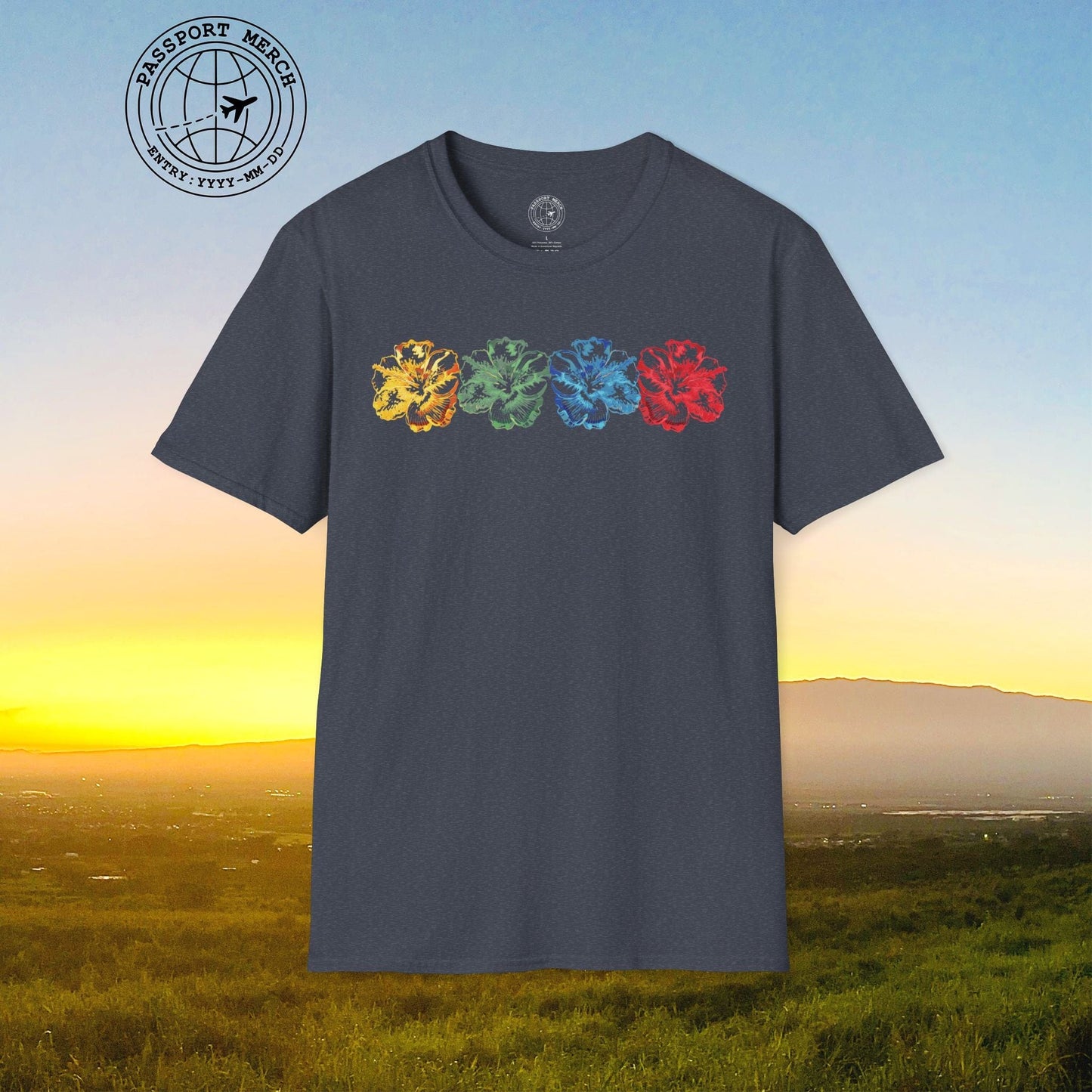 Neon Hibiscus, Hawaii T-Shirt
