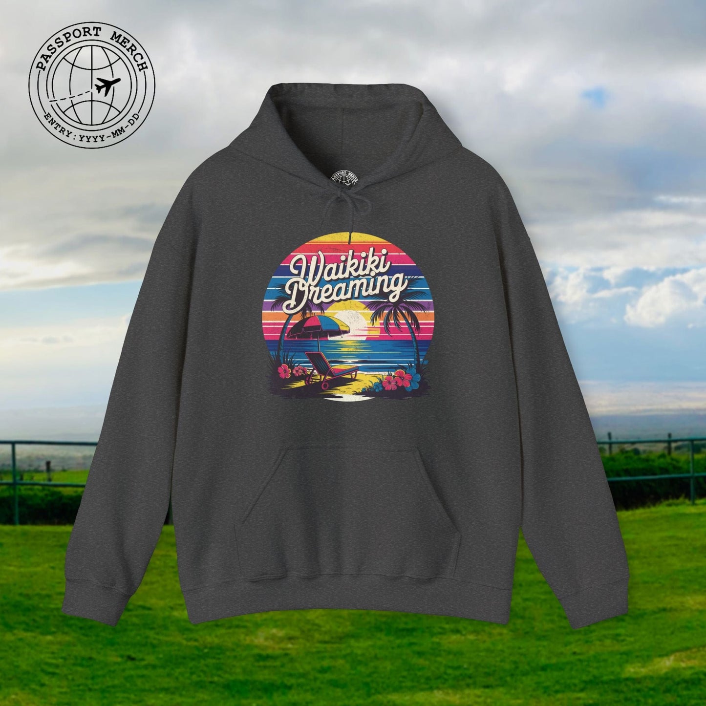 Retro Waikiki Dreaming, Hawaii Hoodie
