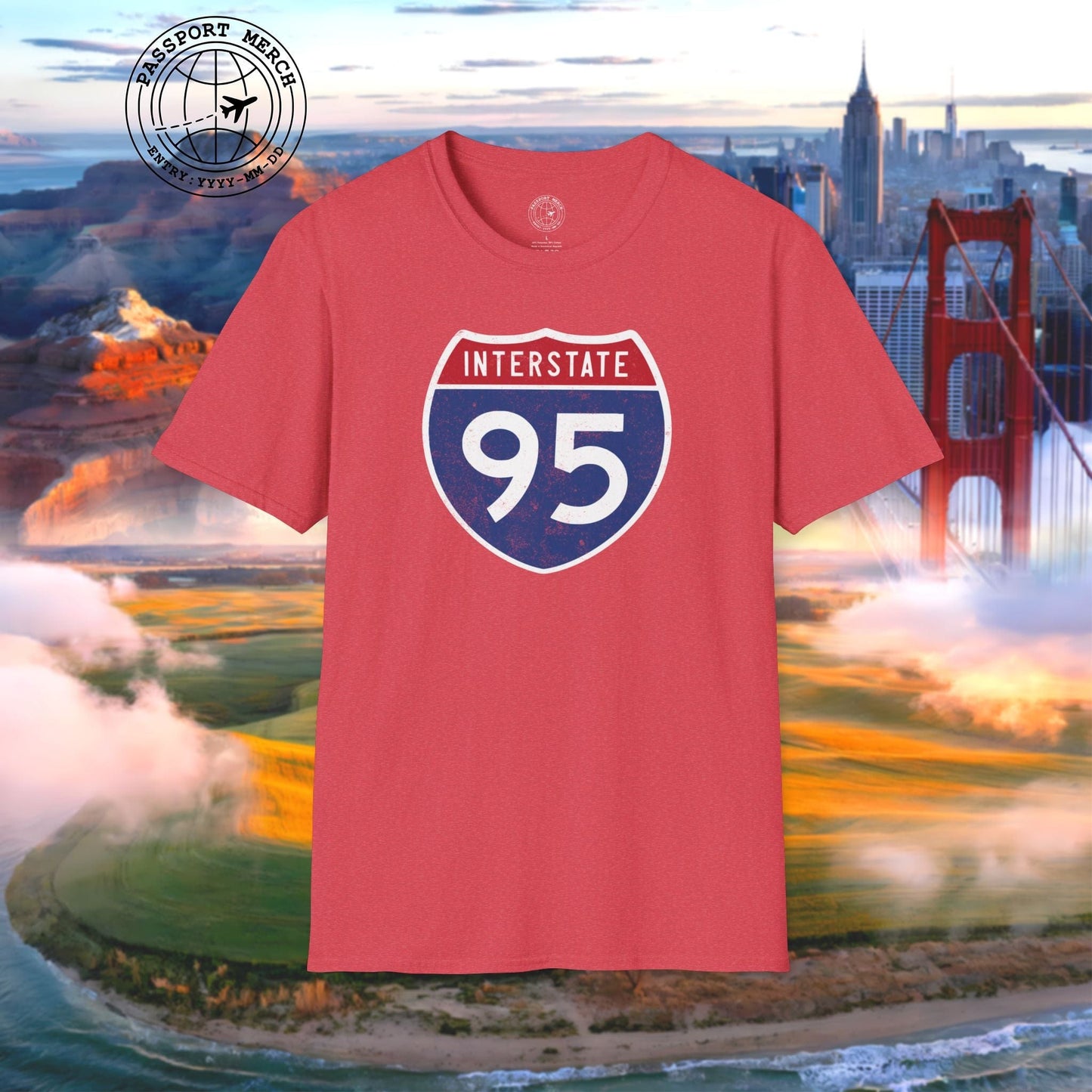 Signs of Wanderlust, Interstate 95, USA T-Shirt