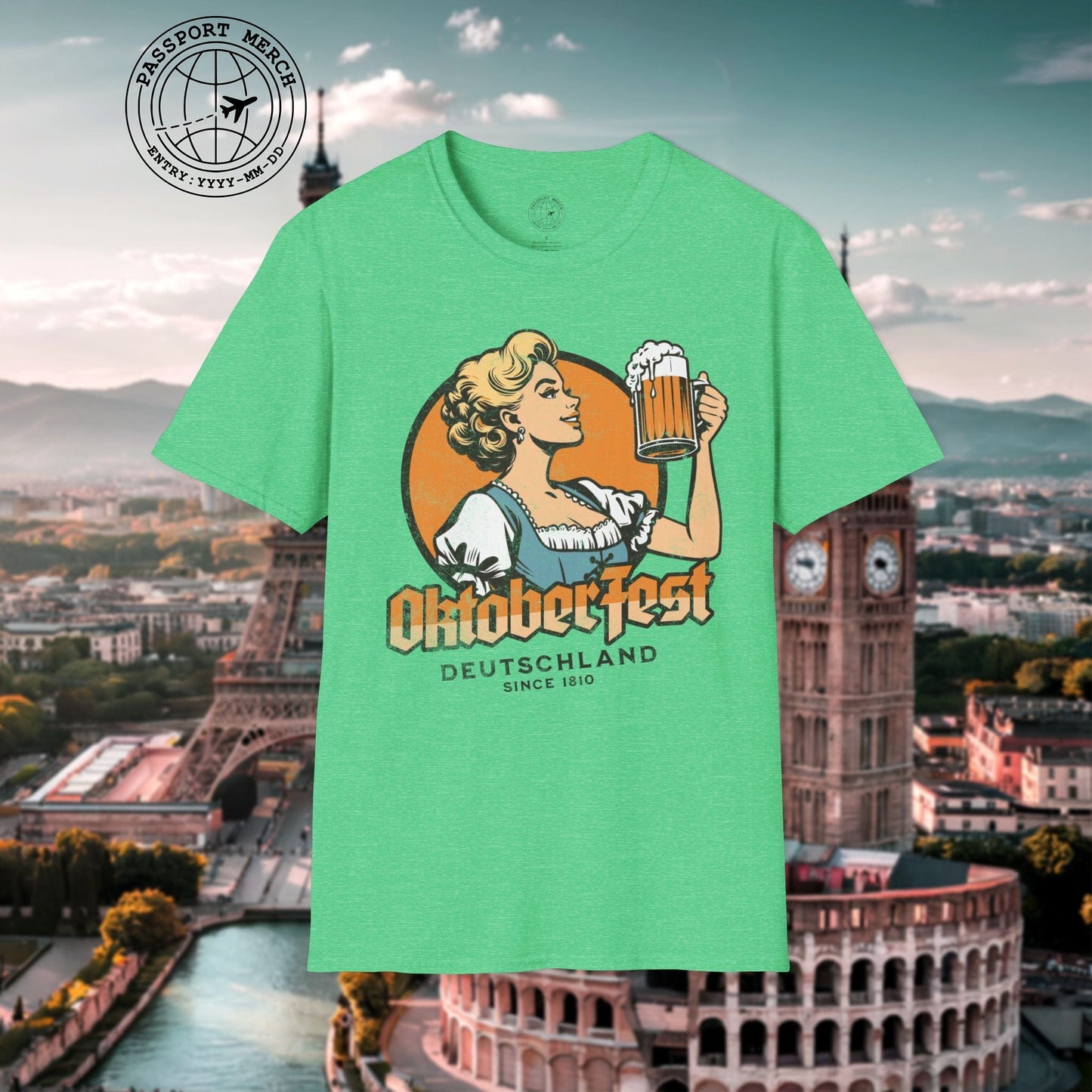 Vintage Oktoberfest Beer Maiden, Germany T-Shirt