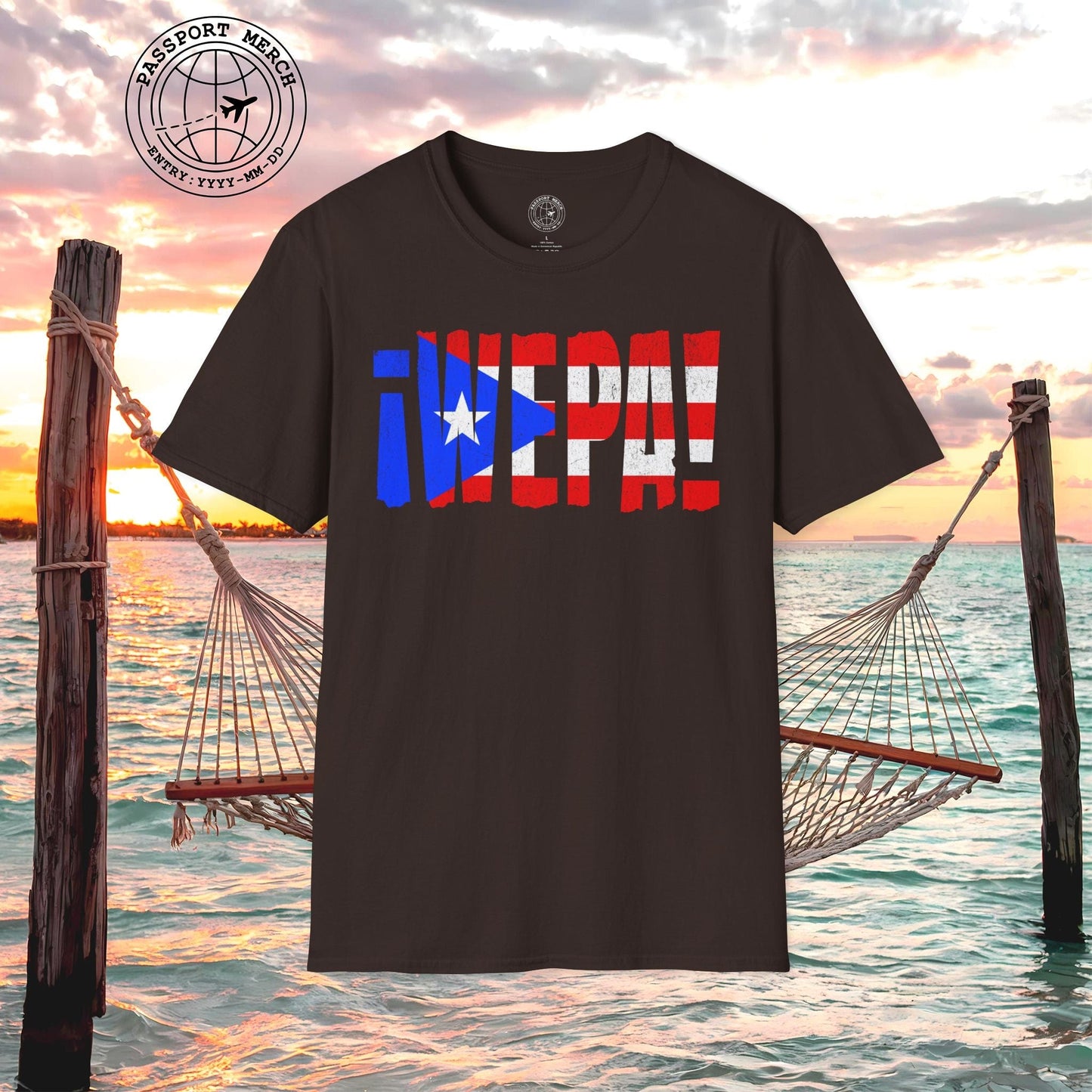 Wepa Puerto Rico Letter Flag T-Shirt