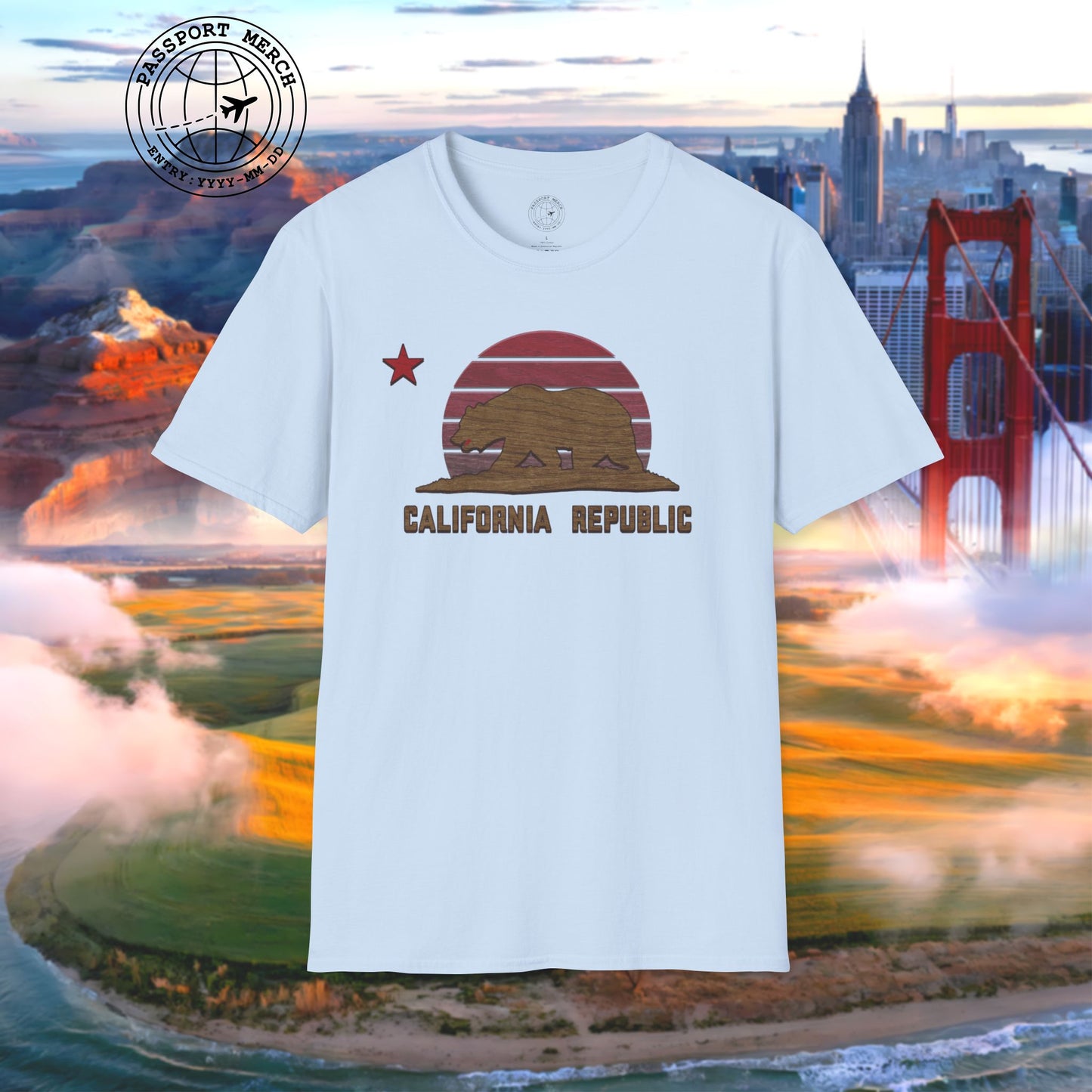 Woodworked Flag of California T-Shirt