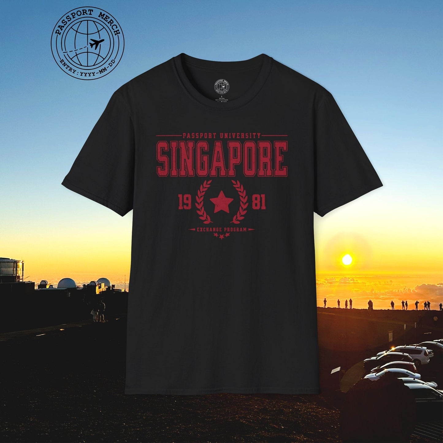 Vintage Passport University, Singapore T-Shirt