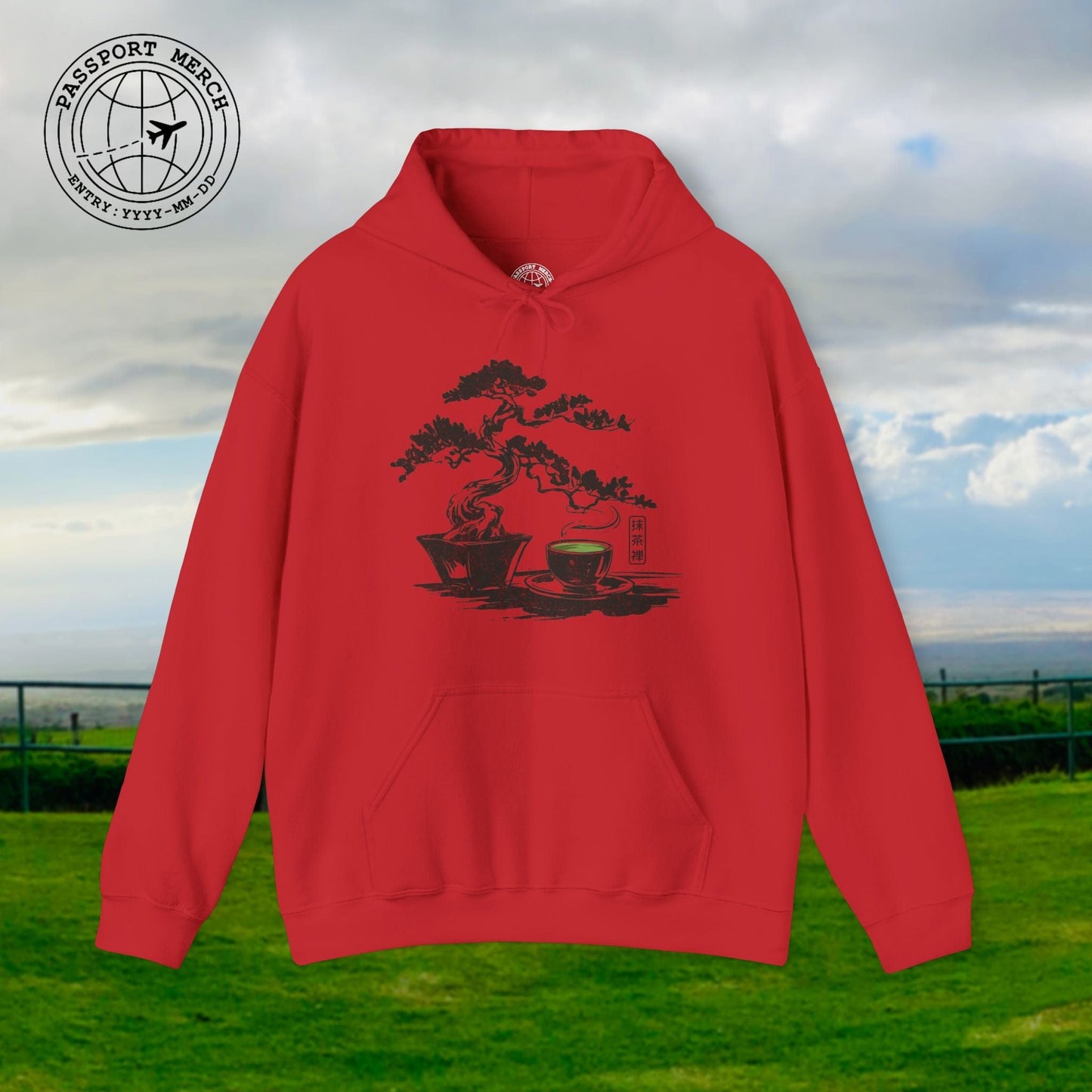Vintage Matcha Zen, Japan Hoodie