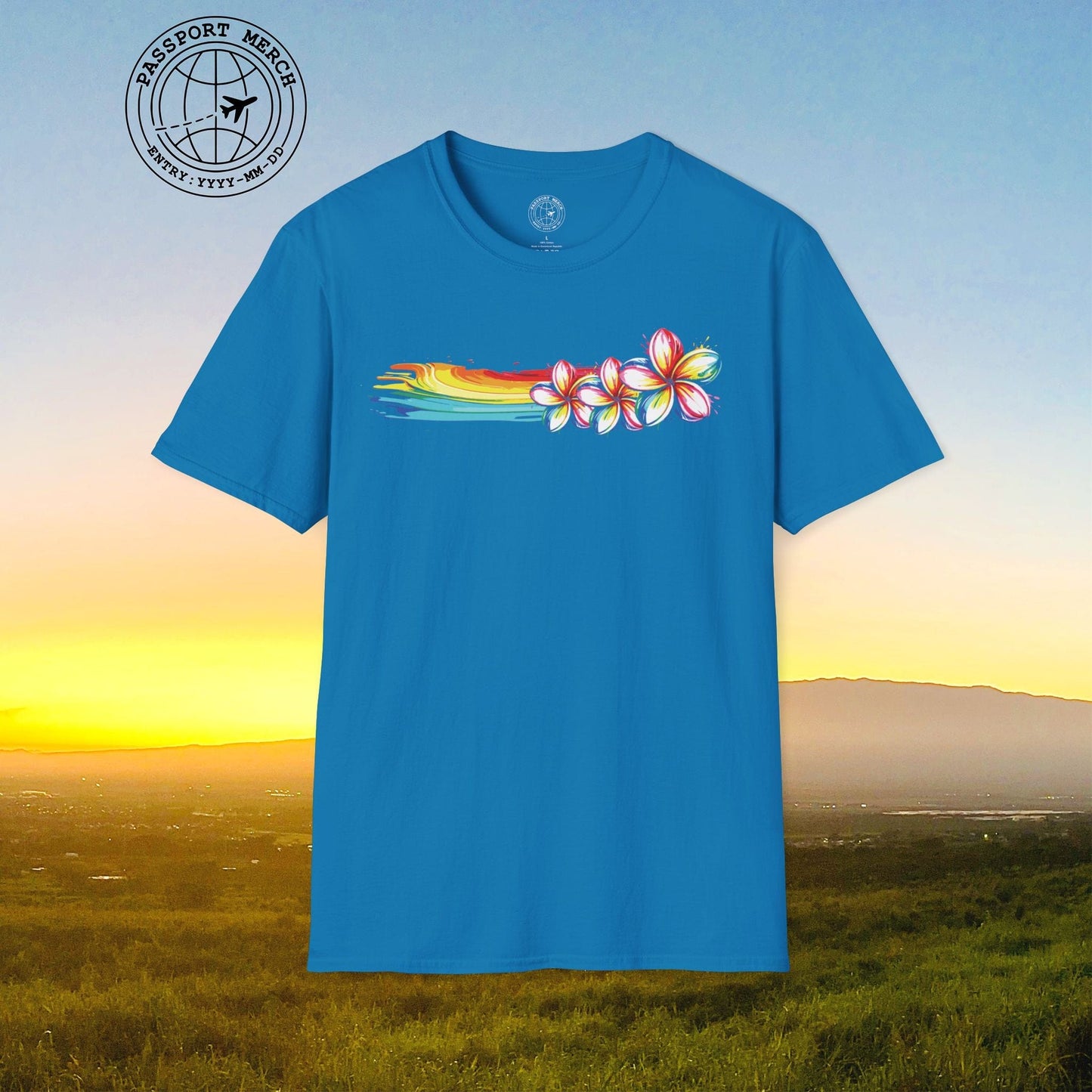 Neon Art Plumeria Rainbow, Hawaii T-Shirt