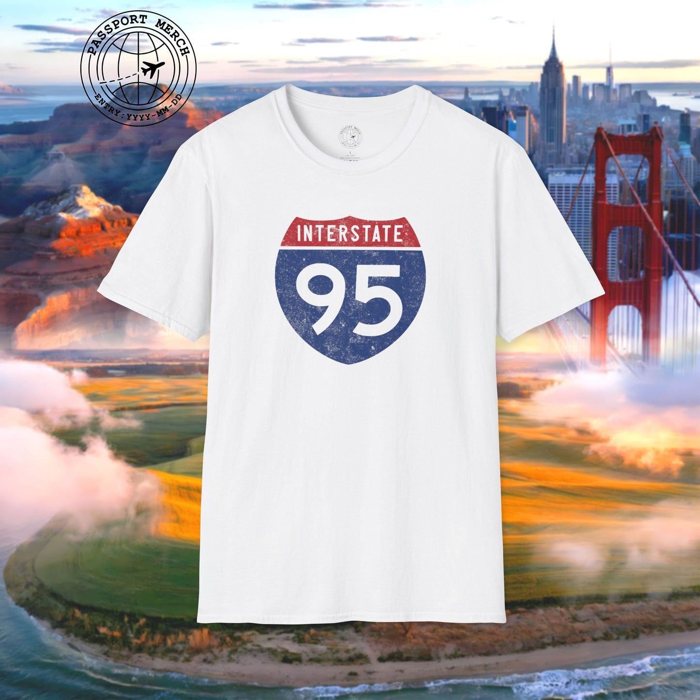 Signs of Wanderlust, Interstate 95, USA T-Shirt