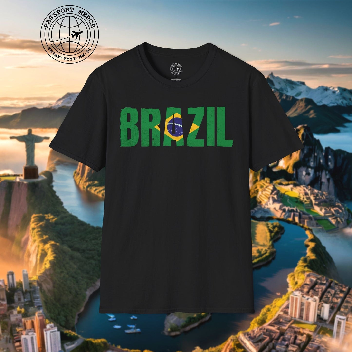 Brazil Patriotism Letter Flag T-Shirt