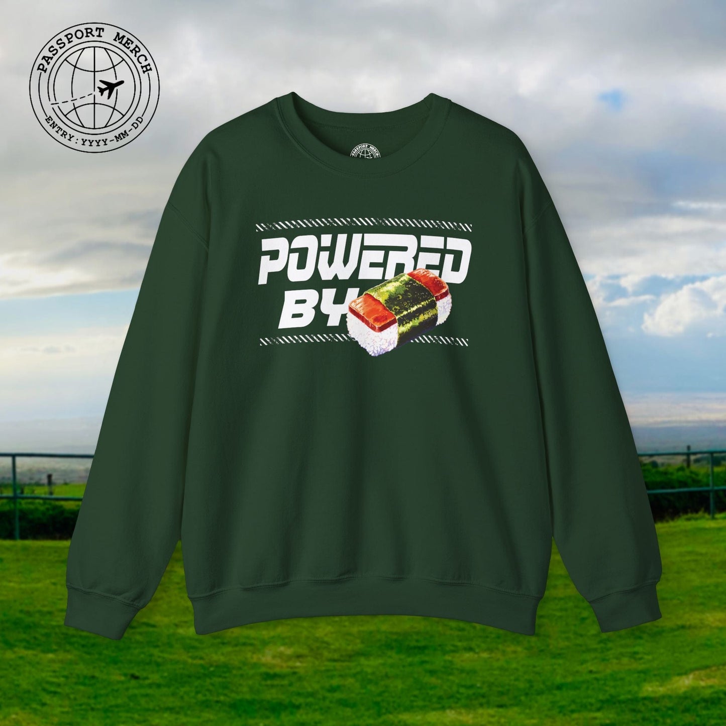 Powered By Musubi, Hawaii Crewneck