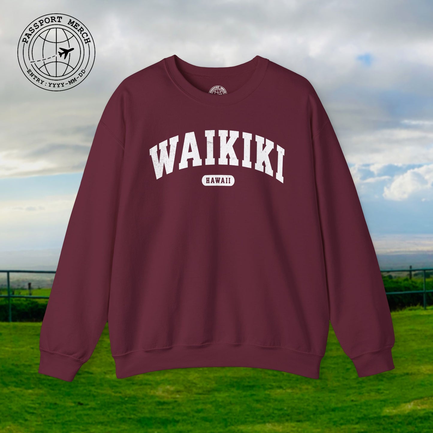 Classic Athletic (Bucket List Edition), Waikiki, Hawaii Crewneck