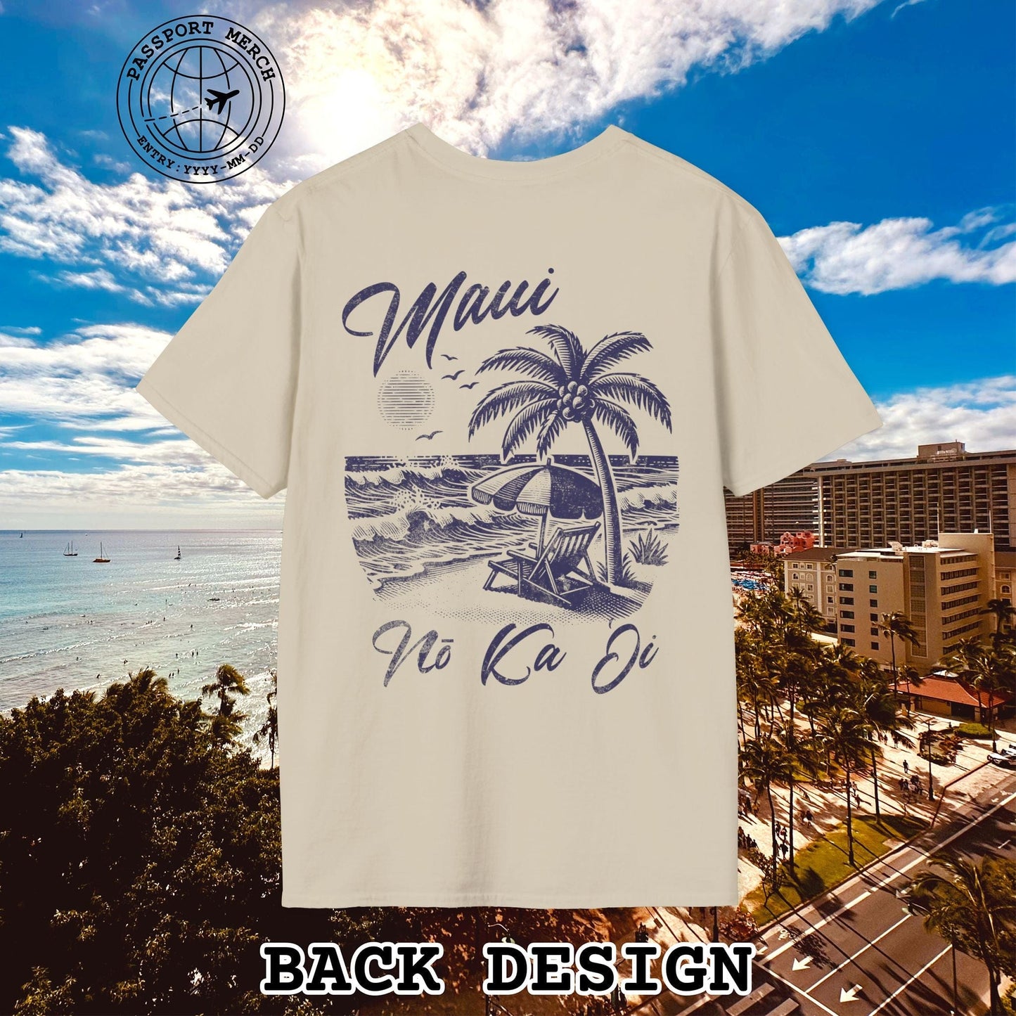 Maui No Ka Oi Hawaii, Back Print T-Shirt