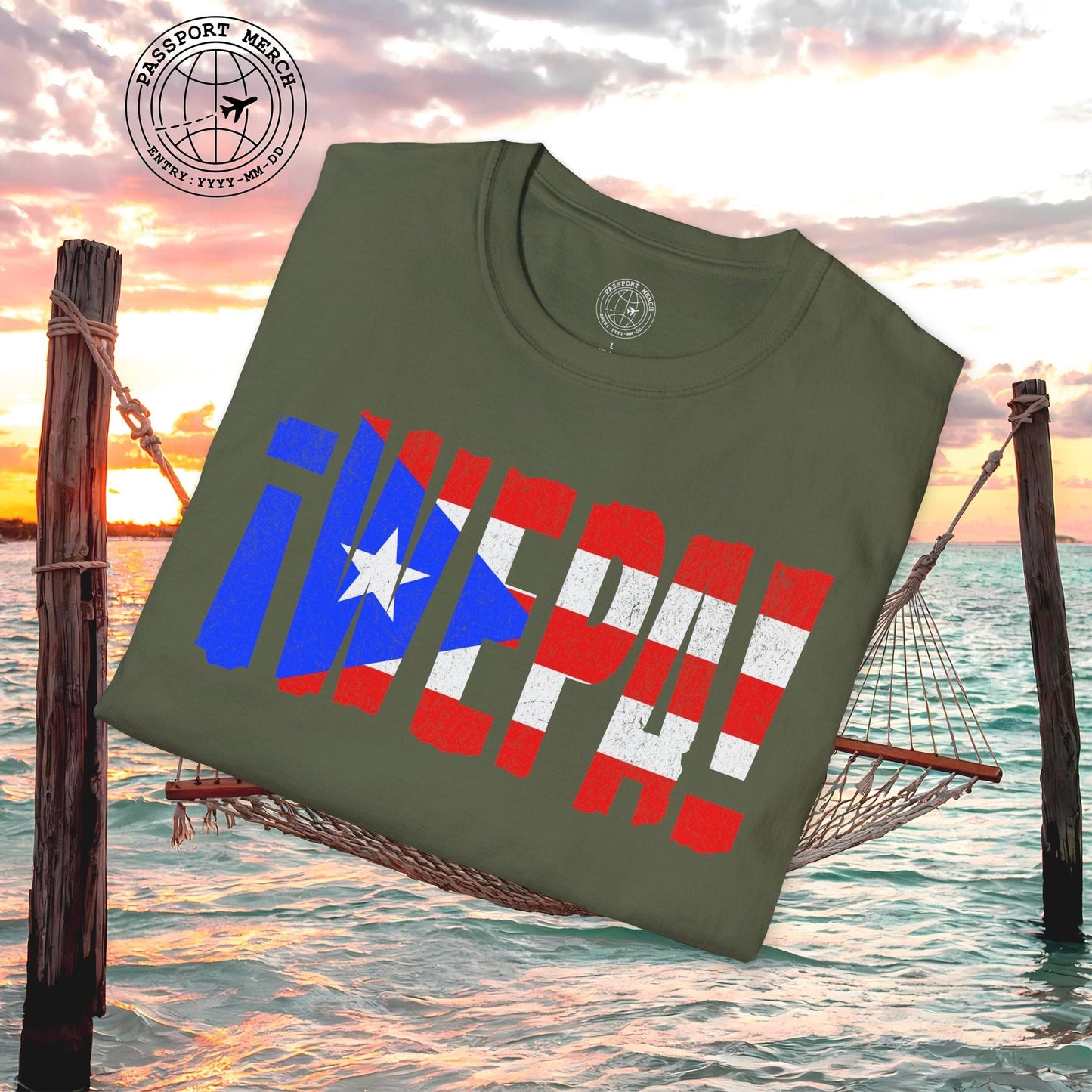 Wepa Puerto Rico Letter Flag T-Shirt