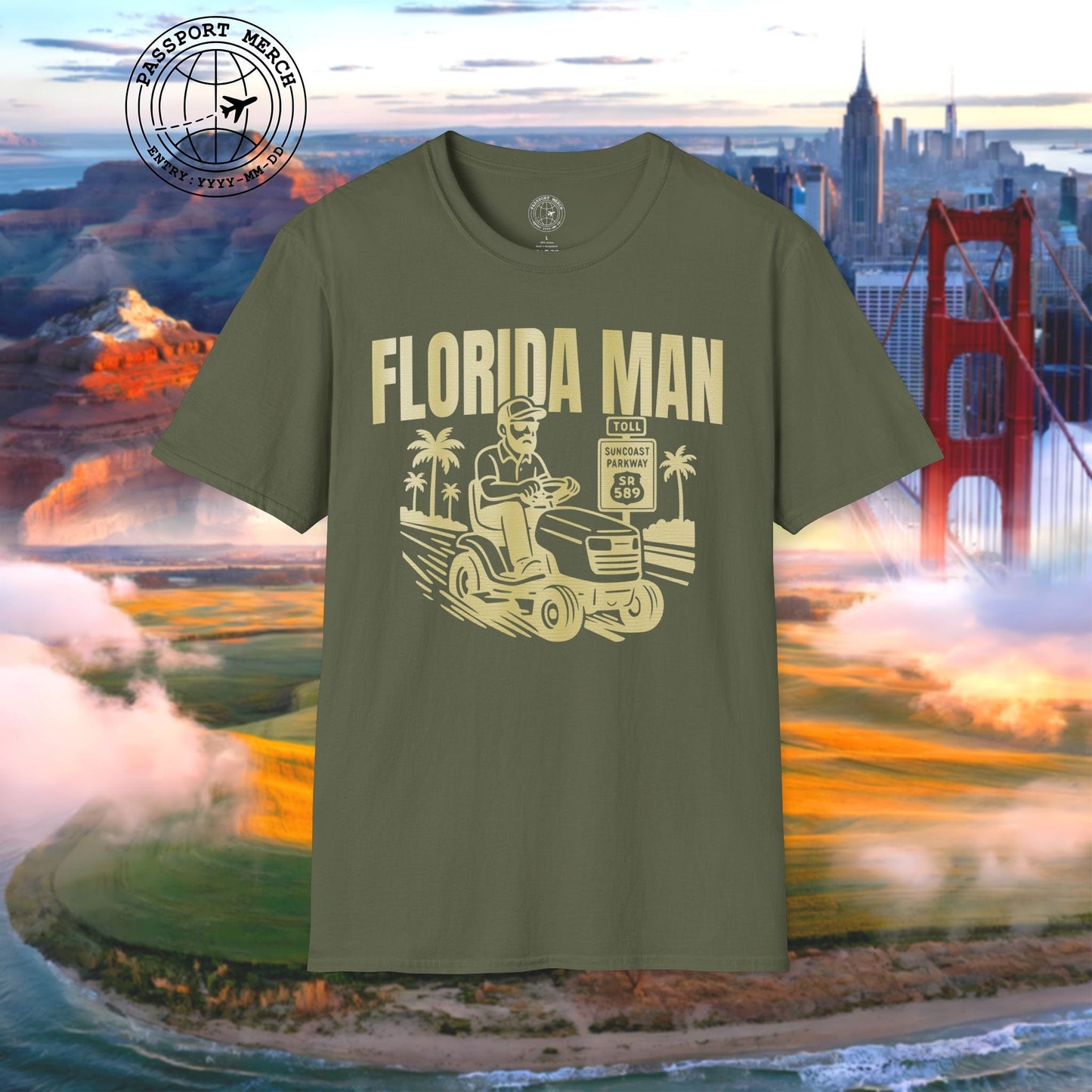 Florida Man Arrested for Driving Lawn Mower on Highway T-Shirt