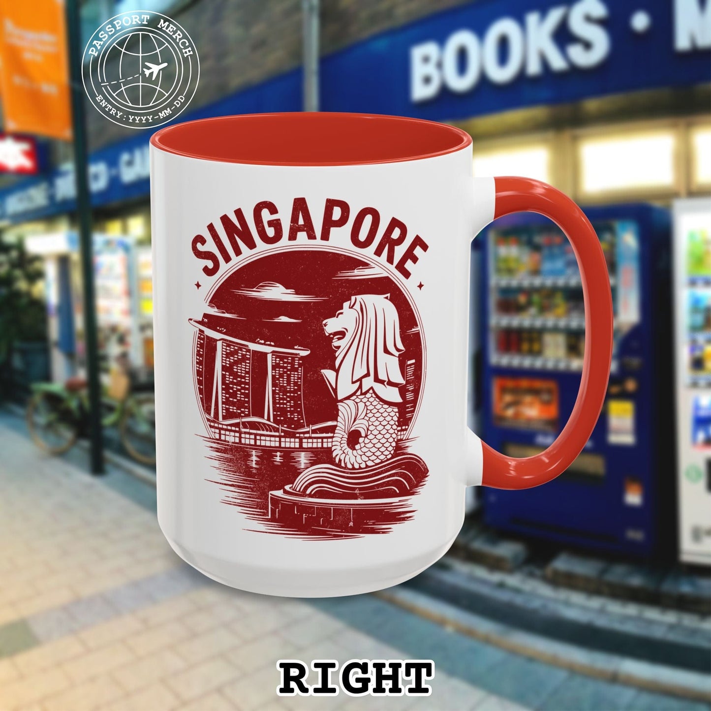 Vintage Singapore Merlion 15oz Mug