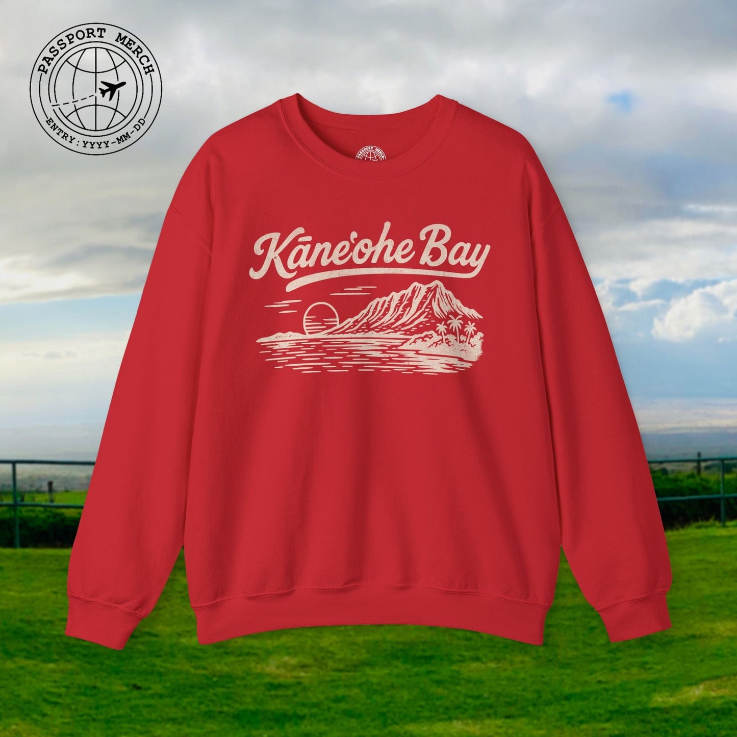 Kaneohe Bay Vintage Monochrome, Hawaii Crewneck