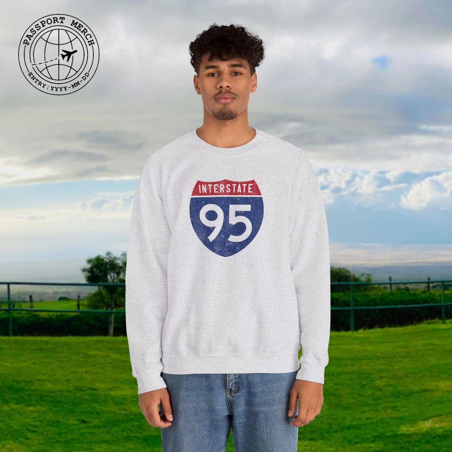 Signs of Wanderlust, Interstate 95, USA Crewneck