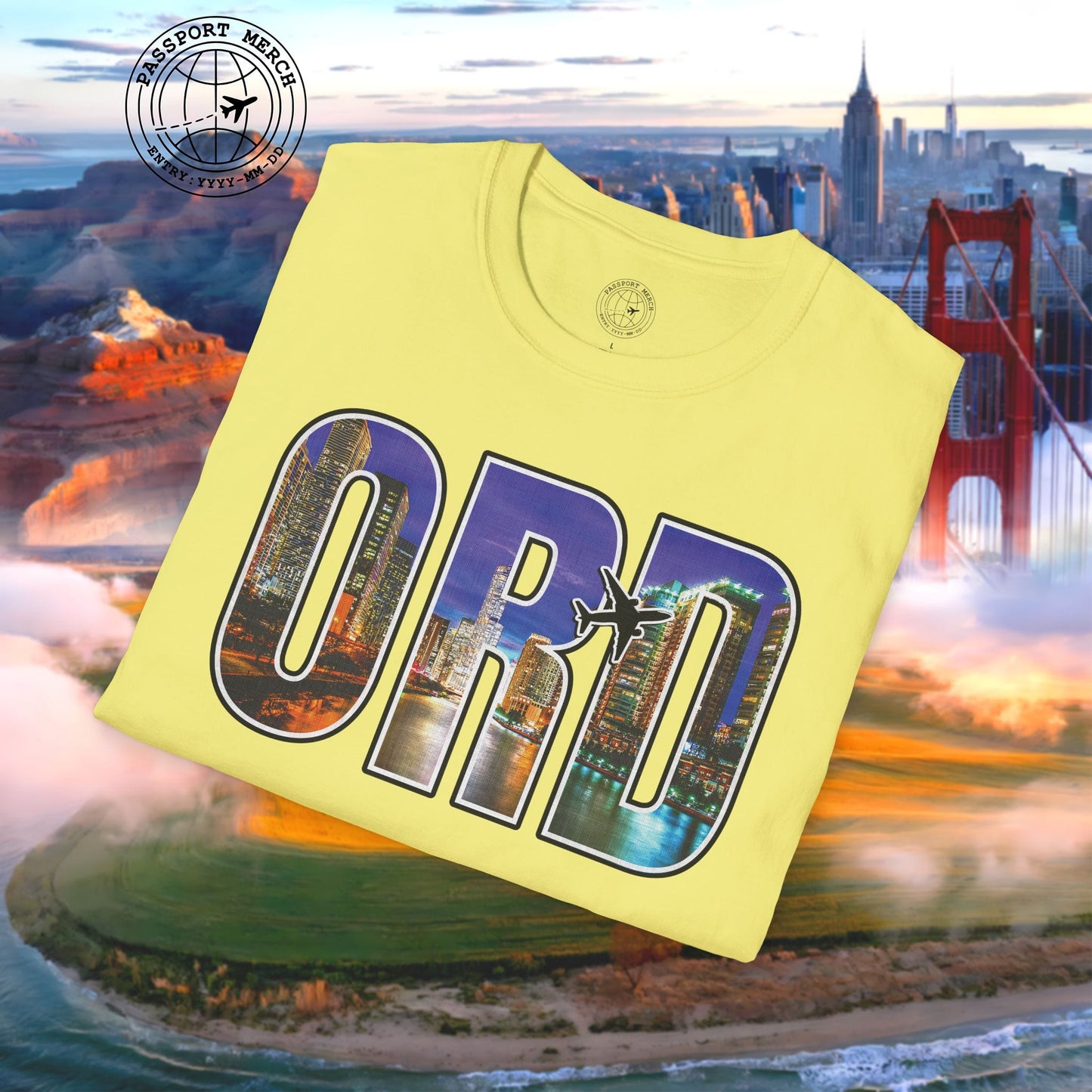 Airport Window Chicago Illinois ORD T-Shirt