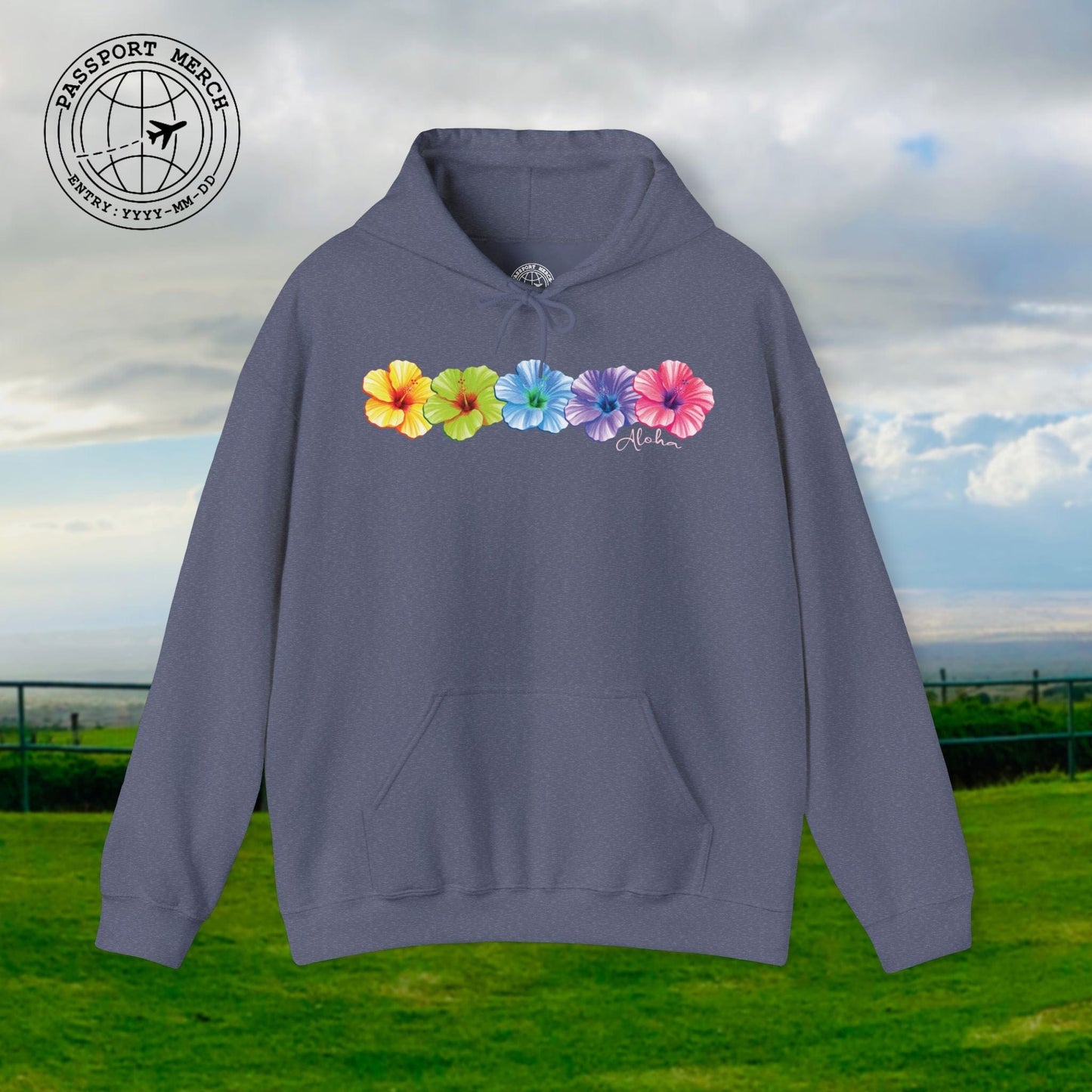 Five Vibrant Hibiscus, Hawaii Hoodie