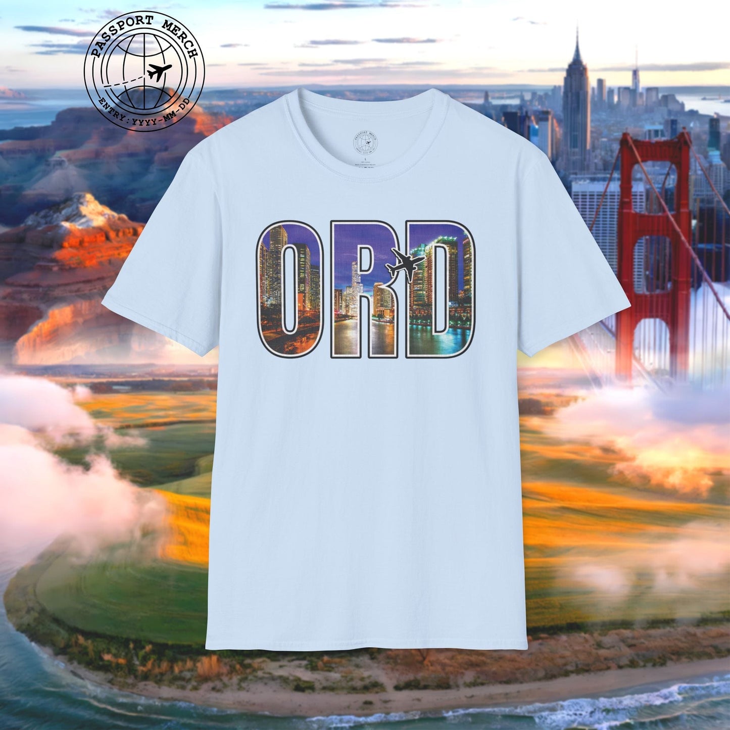 Airport Window Chicago Illinois ORD T-Shirt
