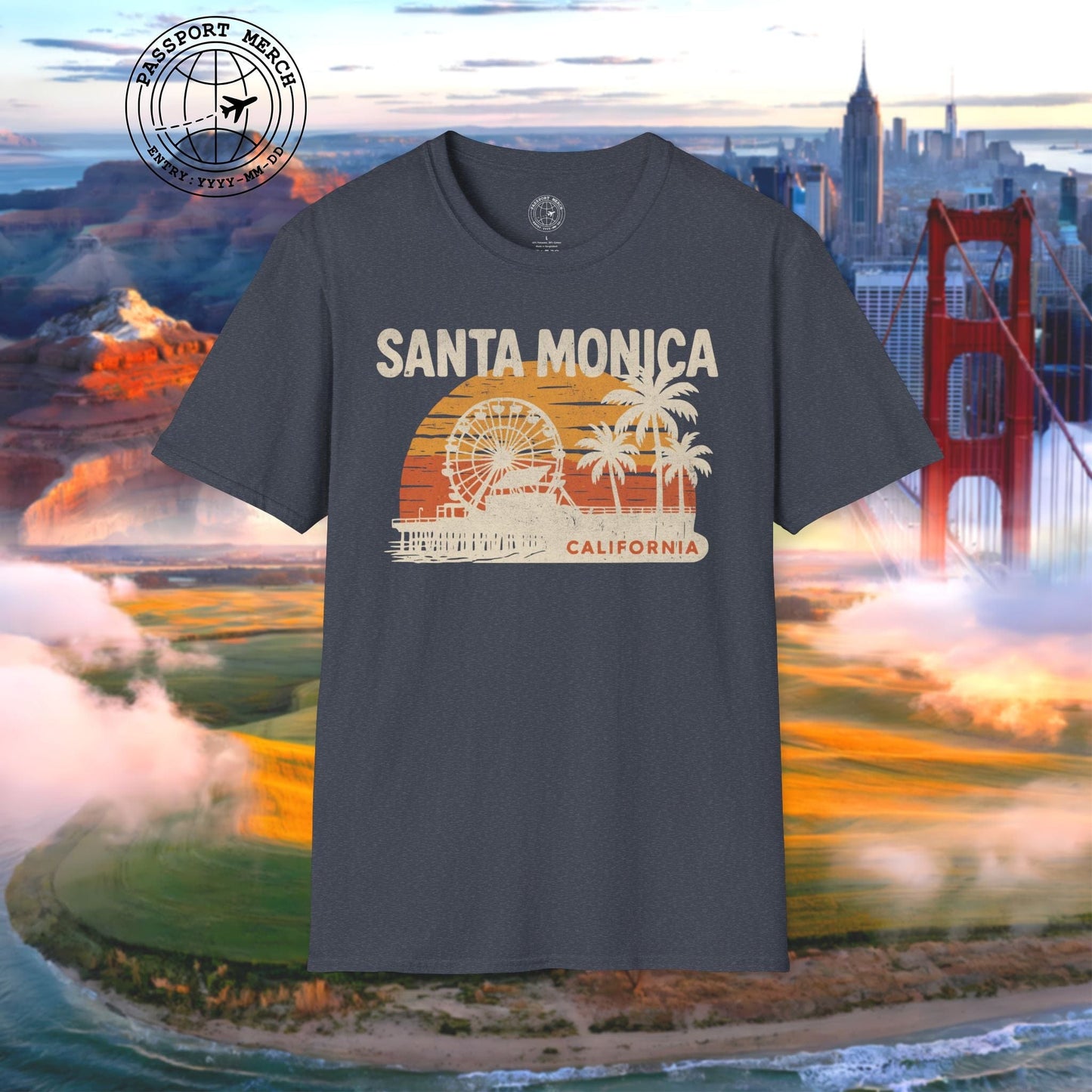 Santa Monica, California - 80's Vintage T-Shirt