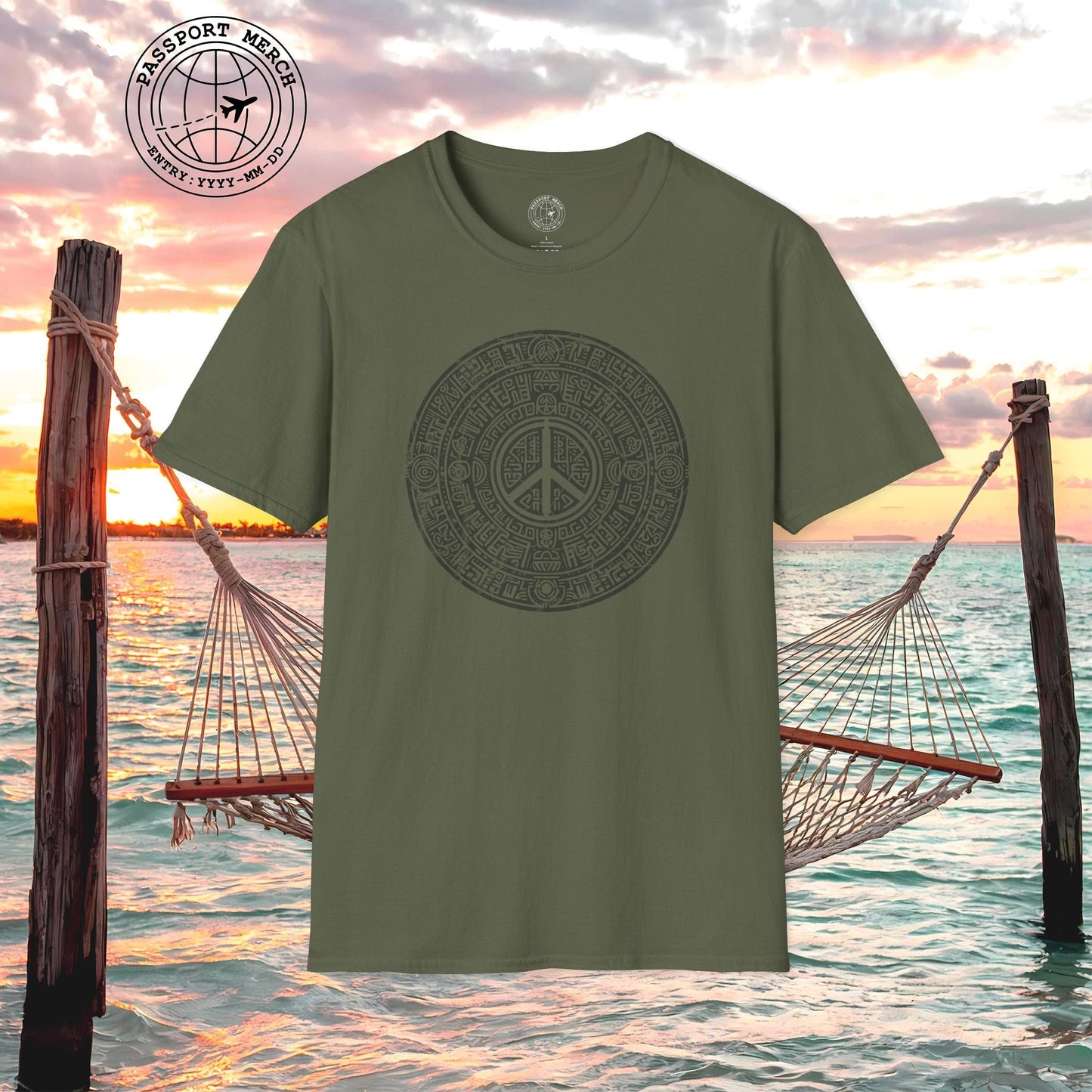 Aztec Peace Calendar Mexico T-Shirt