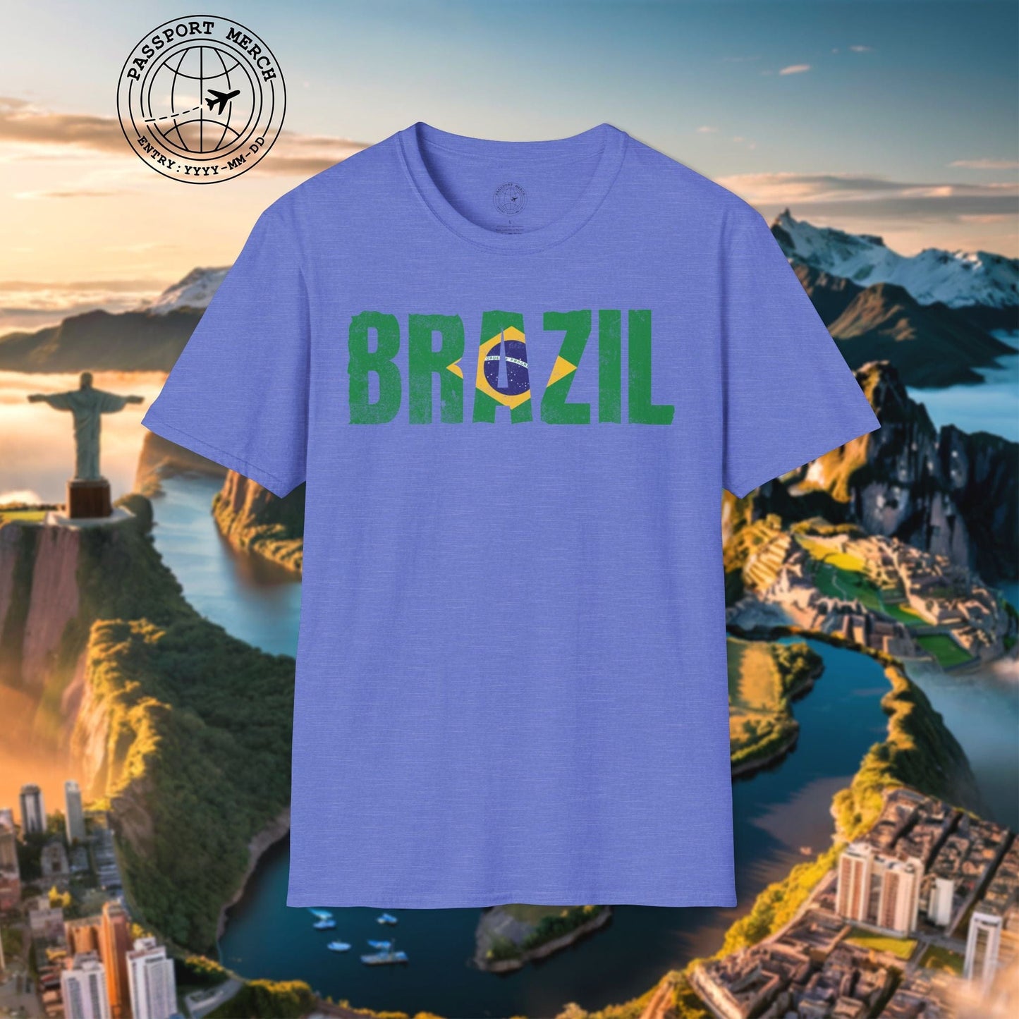 Brazil Patriotism Letter Flag T-Shirt