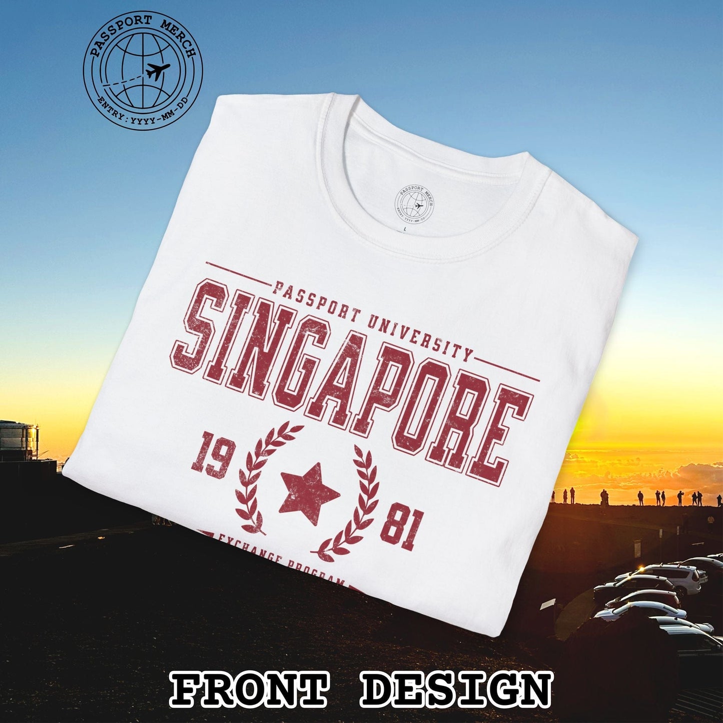 Vintage Passport University, Singapore T-Shirt