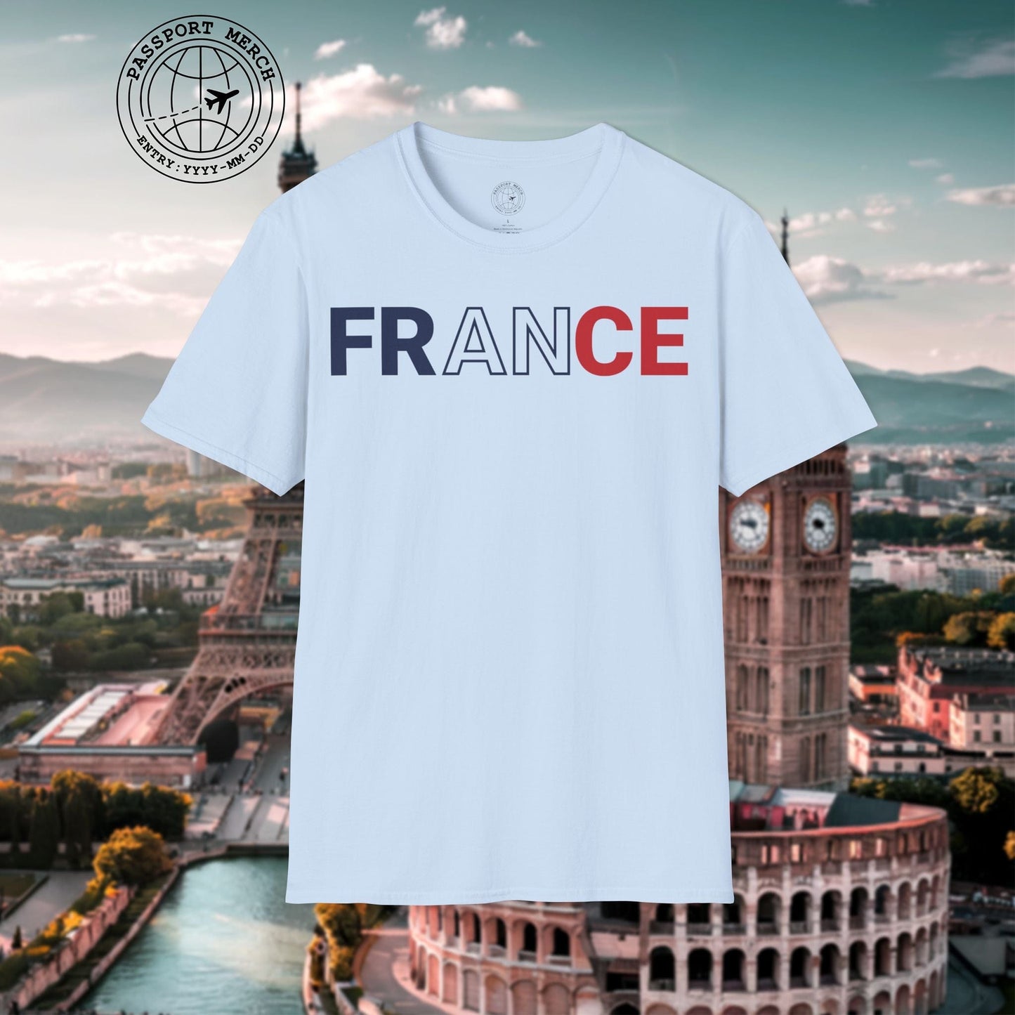 France Patriotism Letter Flag T-Shirt
