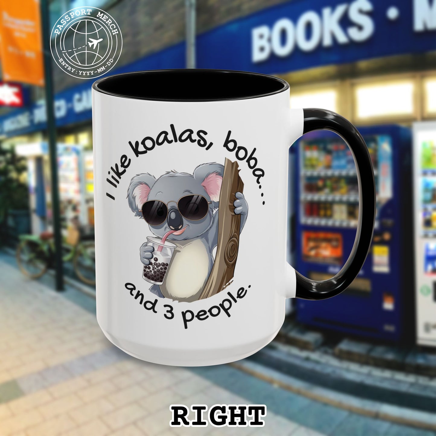 I like koalas, boba, and 3 people Australia 15oz Mug