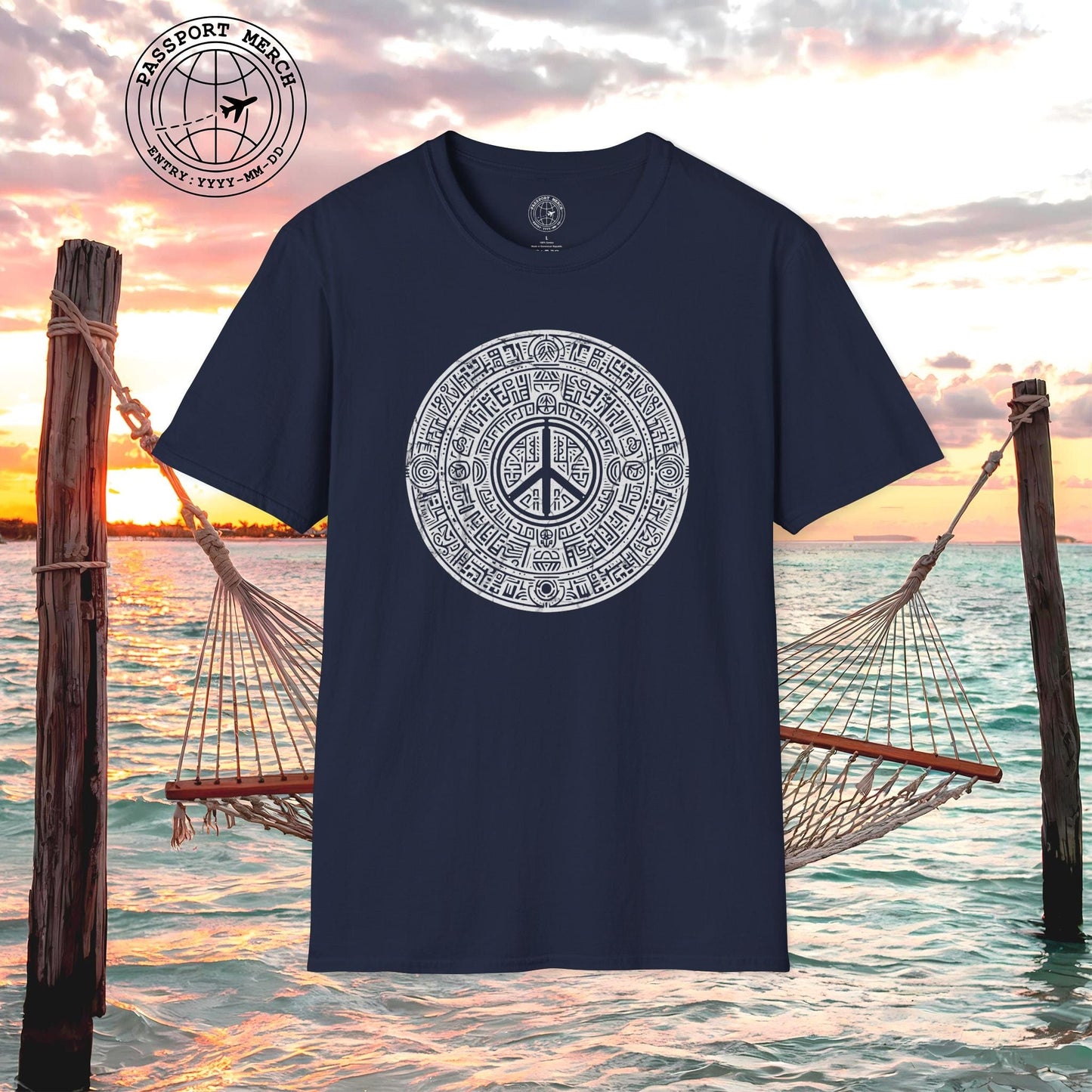 Aztec Peace Calendar Mexico T-Shirt